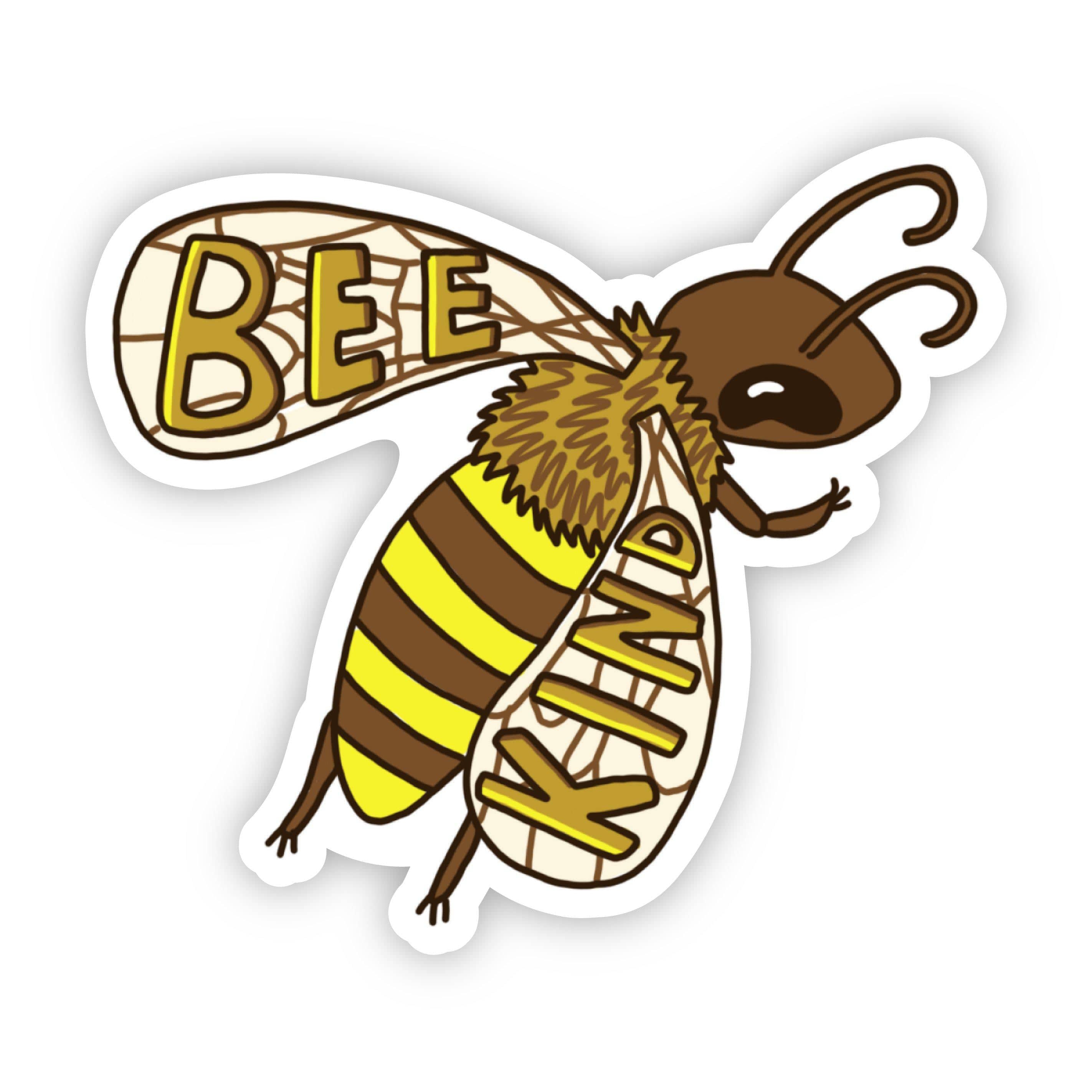  Bee Kind Yellow Bee Sticker、mySite、elrpsem3k