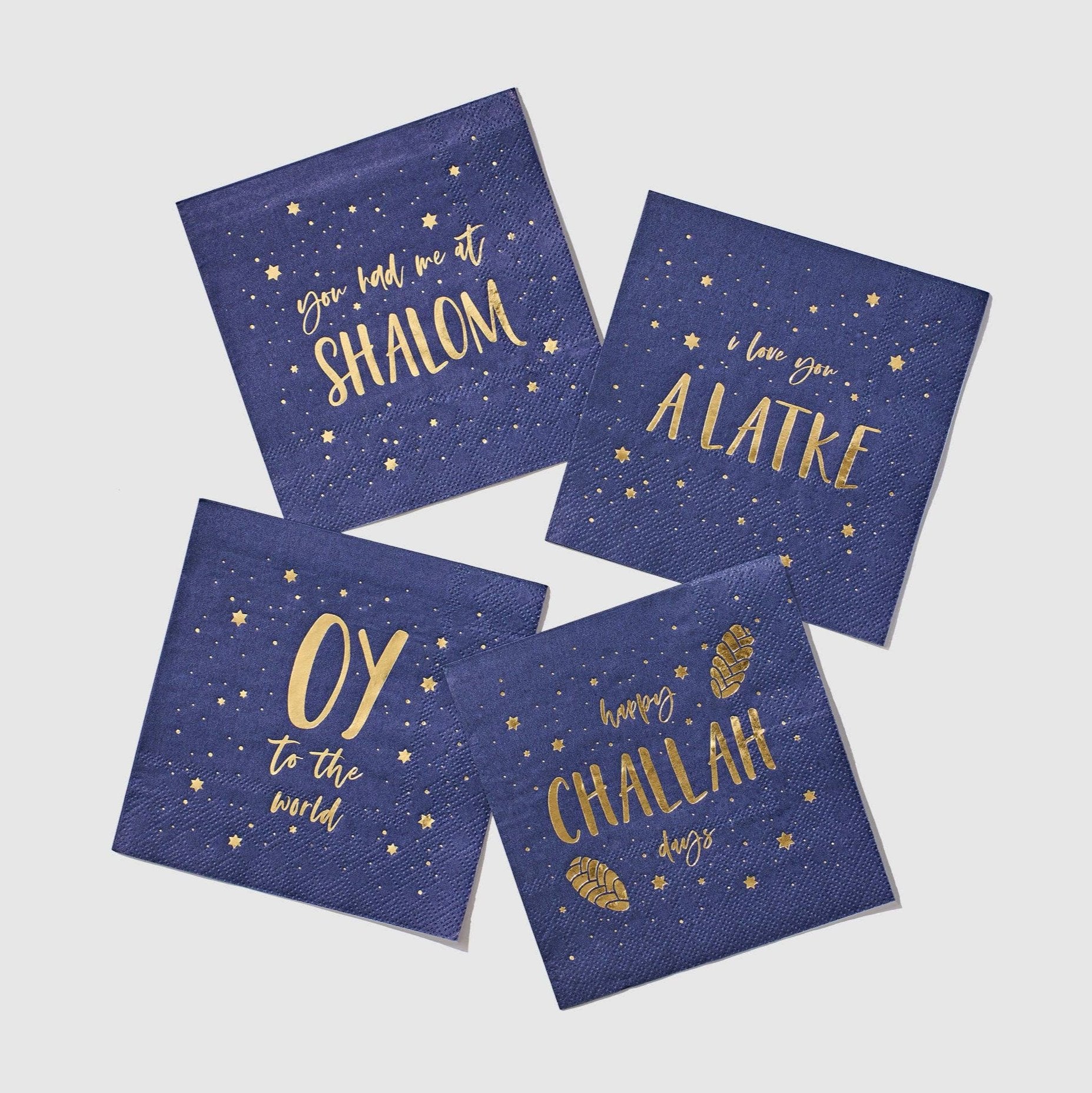 Hanukkah Punny Cocktail Napkins - Set of 20、mySite、topwebapps