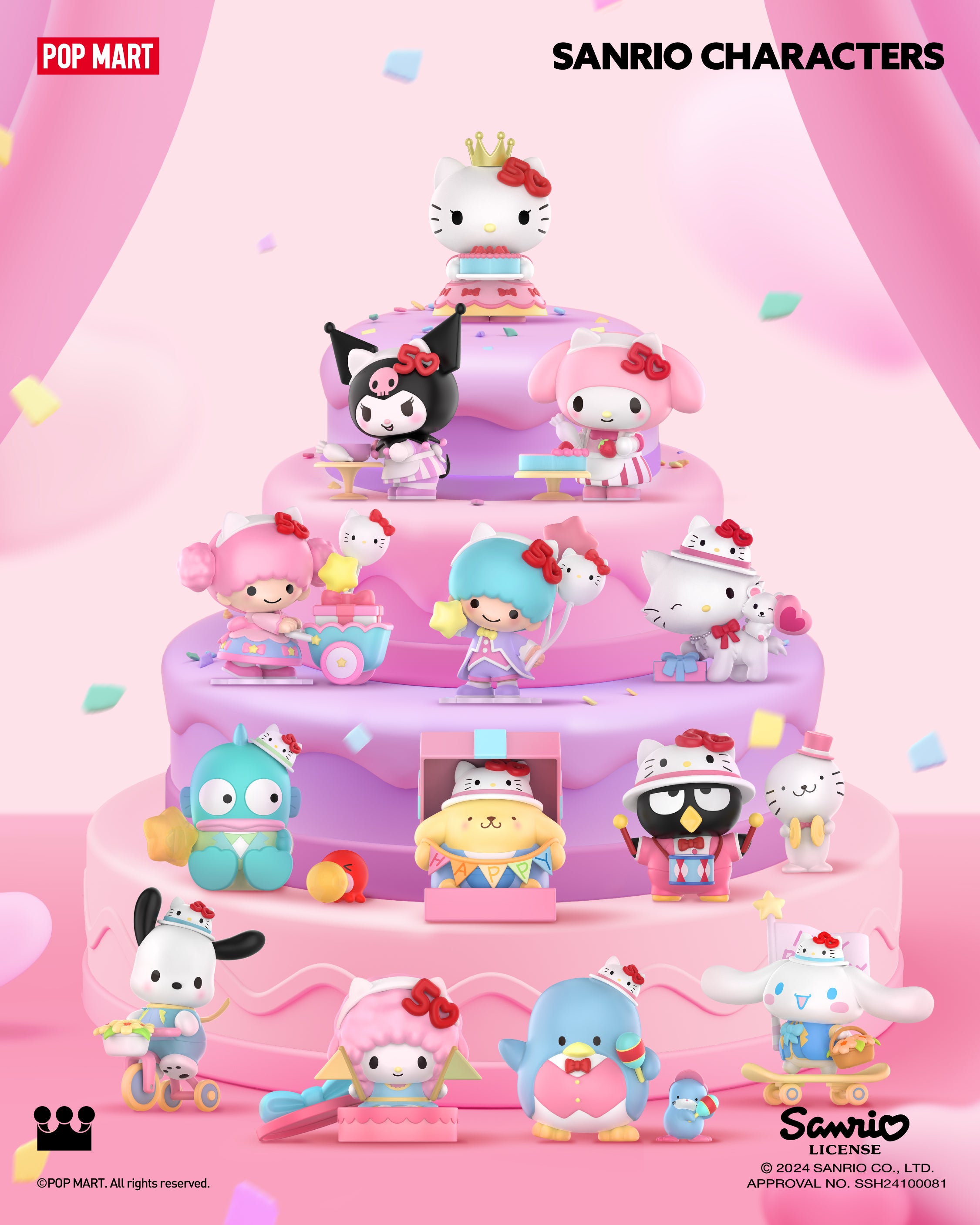  POP MART Sanrio characters Hello Kitty 50th Anniversary Series Figures、mySite、greenlandpopulation