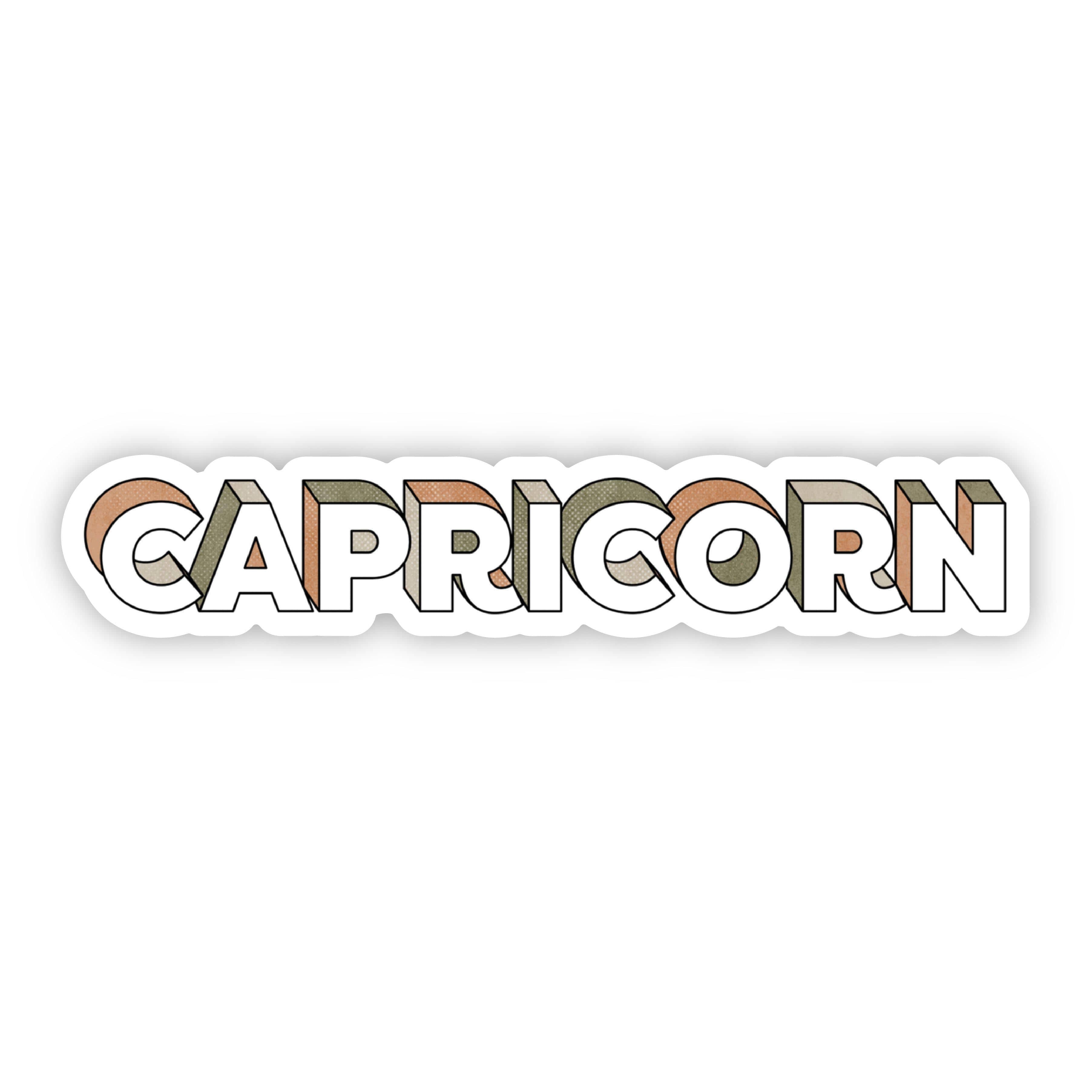  Capricorn Lettering Zodiac Sticker、mySite、elrpsem3k