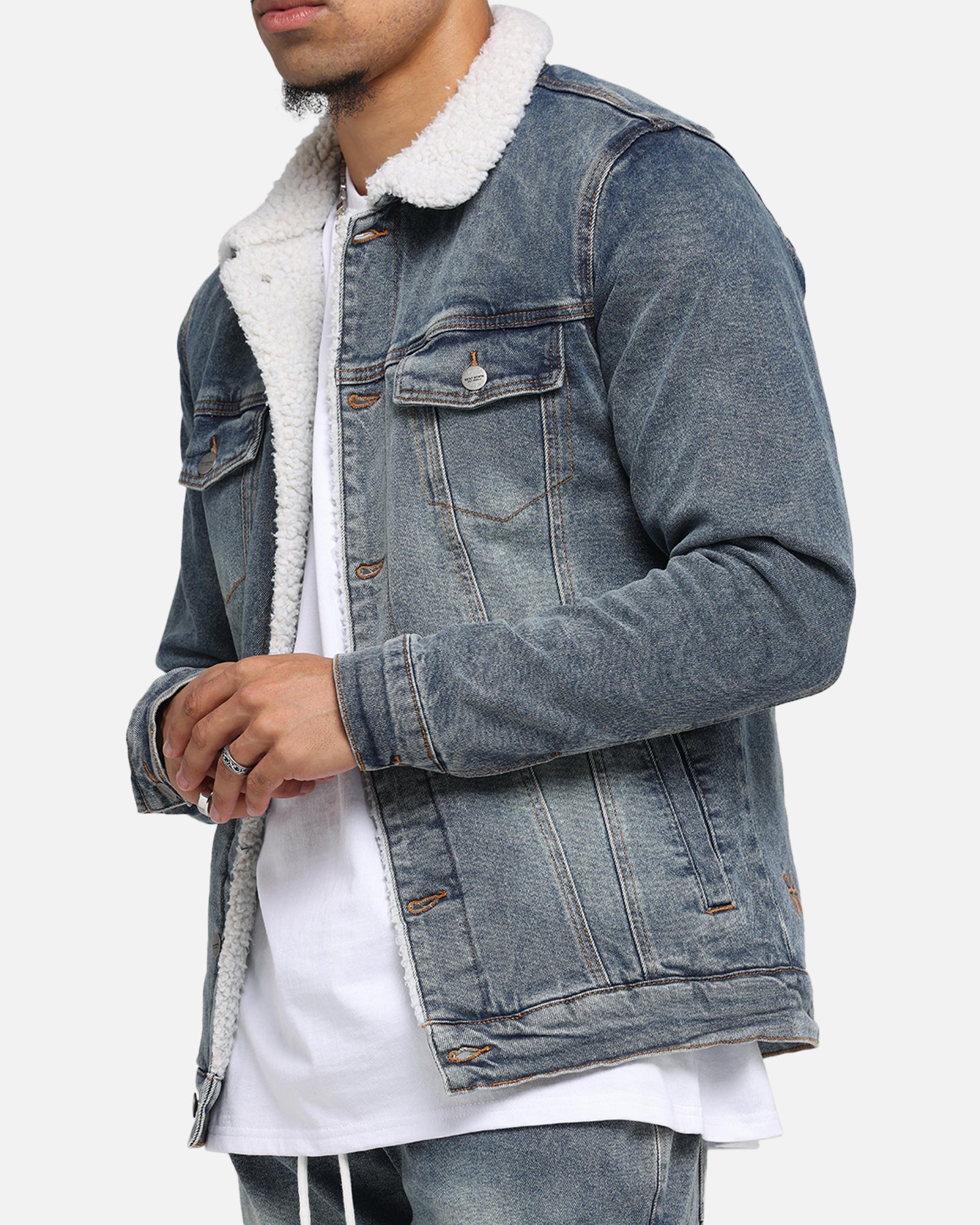 Saint Morta Sherpa Denim Jacket Dirty Denim、mySite、zt4zffjzw
