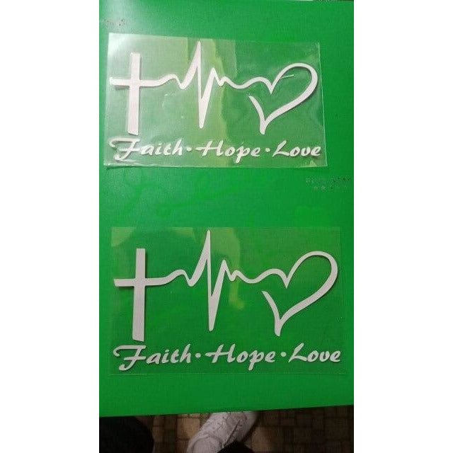 Faith-Hope-Love Sticker for Car or Wherever You Want to Share a Good Message!、mySite、g9winljtr