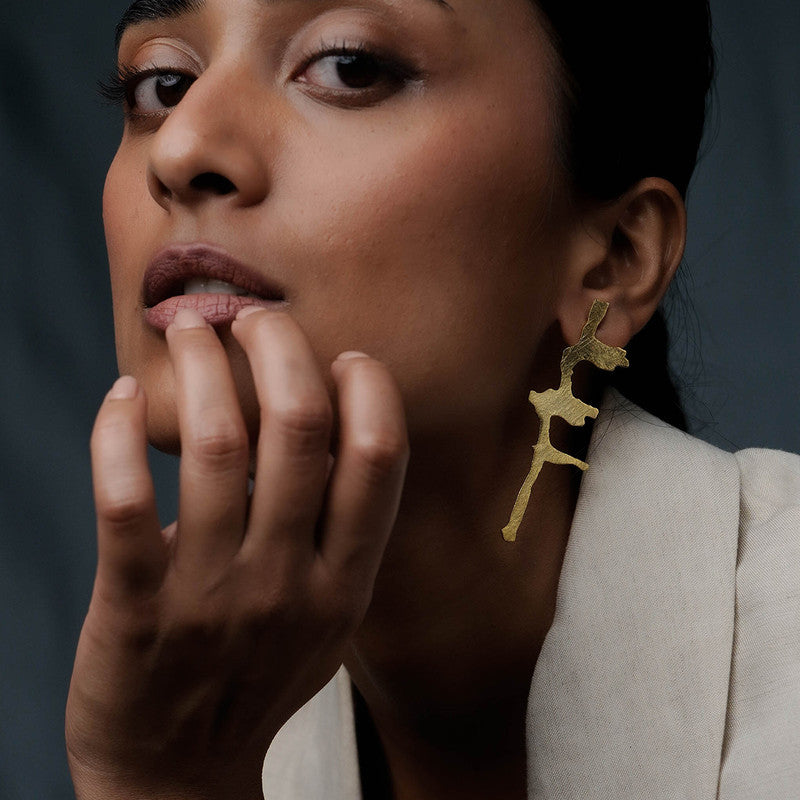 Brass Sans Titre Earrings、mySite、camillekostekn