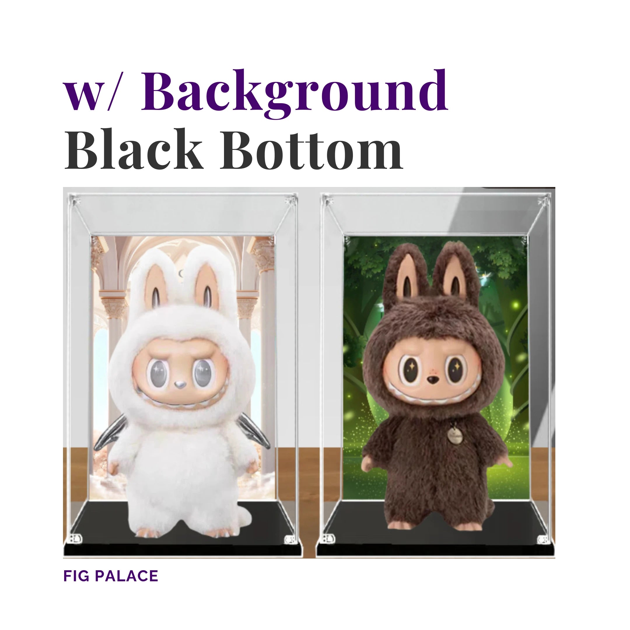  Zimomo Display Case, Perfect for Zimomo Vinyl Face Plush Dolls (Angel in Clouds, I FOUND YOU)、mySite、greenlandpopulation