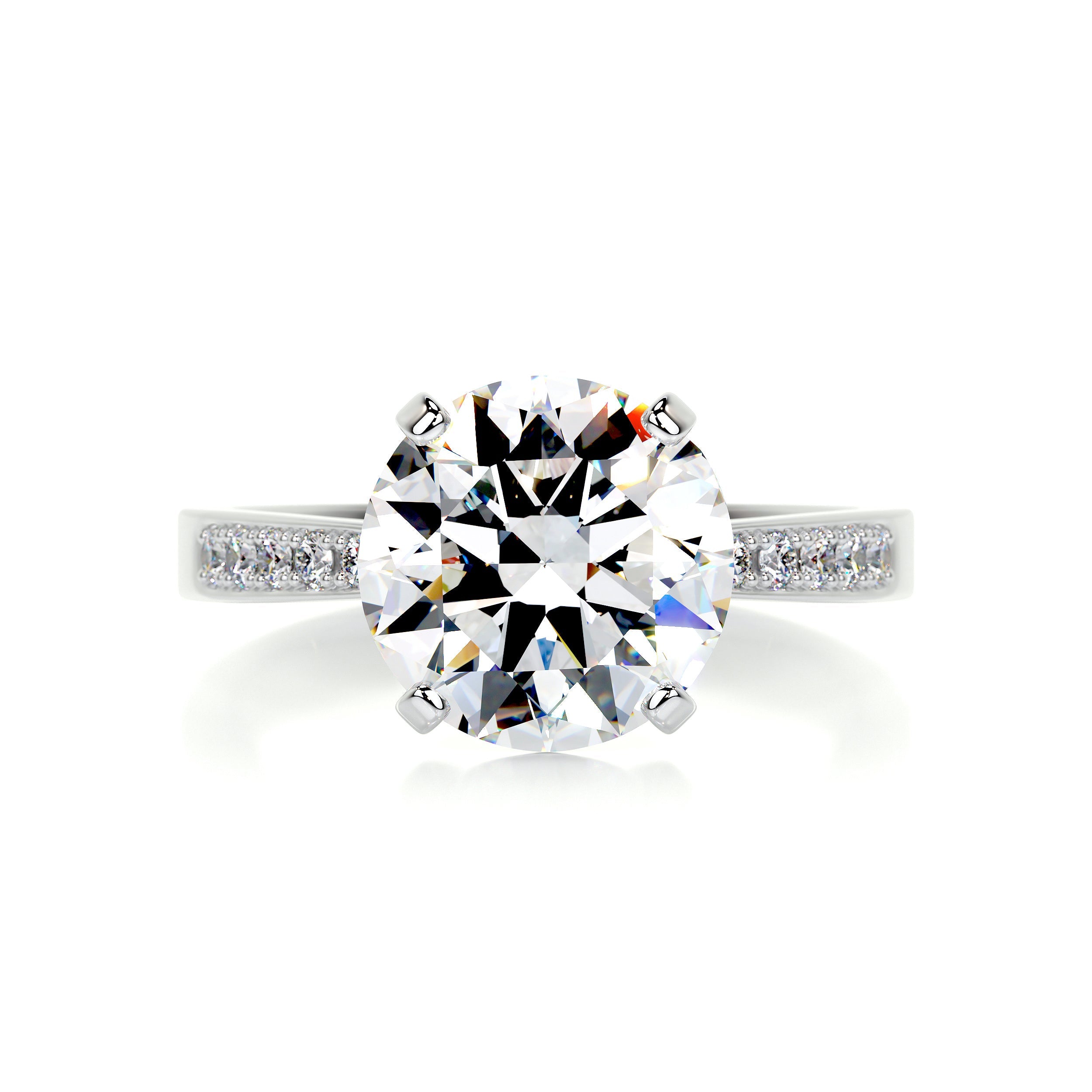 Margaret Moissanite & Diamond Ring -18K White Gold (RTS)、mySite、hinf8tx79