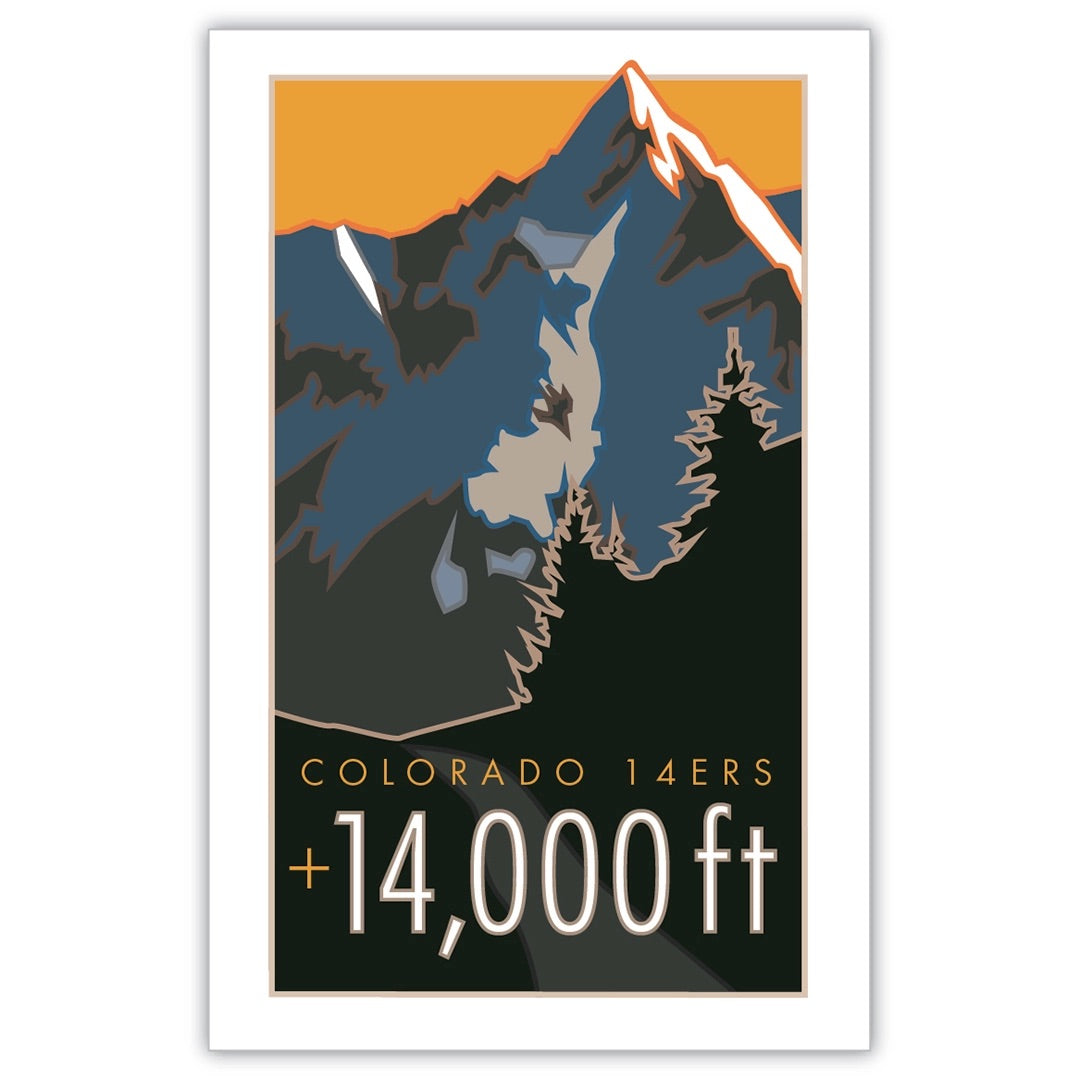 14,000 Feet - Colorado's 14er - Poster、mySite、g9winljtr