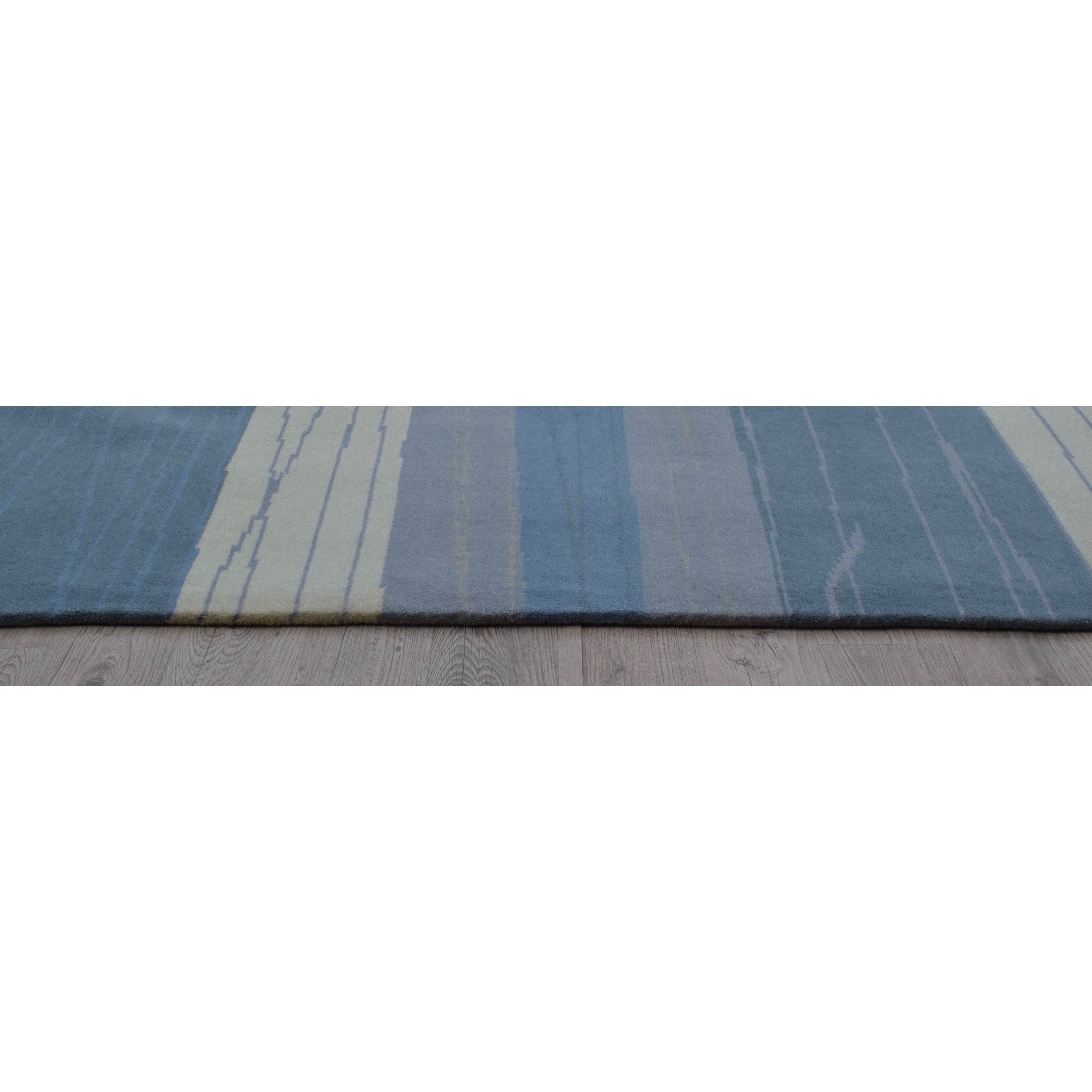 High Tide Blue Wool Handknotted Rug、mySite、gigharbornorthrealestate