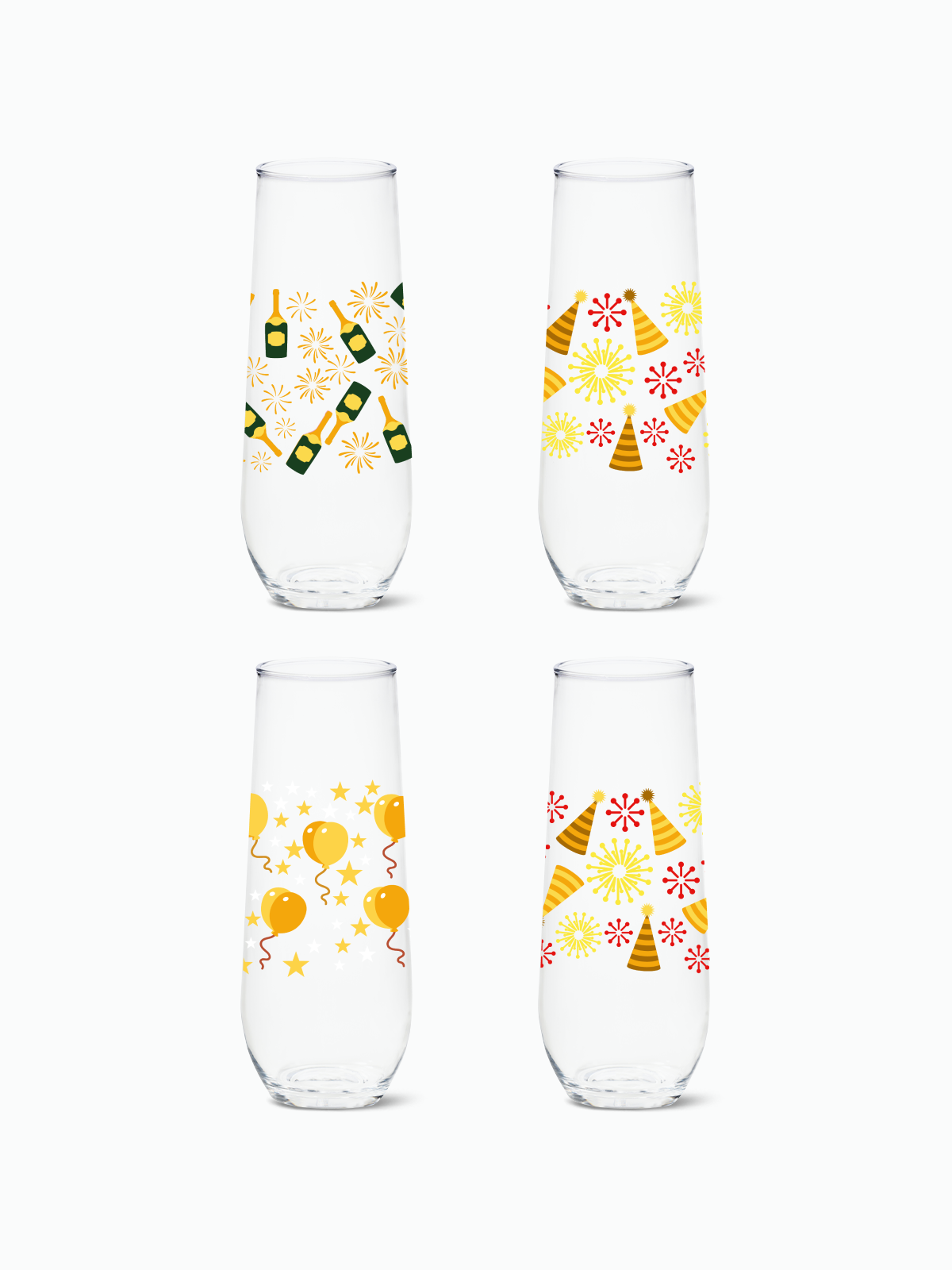 Festive Bliss - RESERVE 9oz Stemless Champagne Tritan Copolyester Glass、mySite、camillekostekn