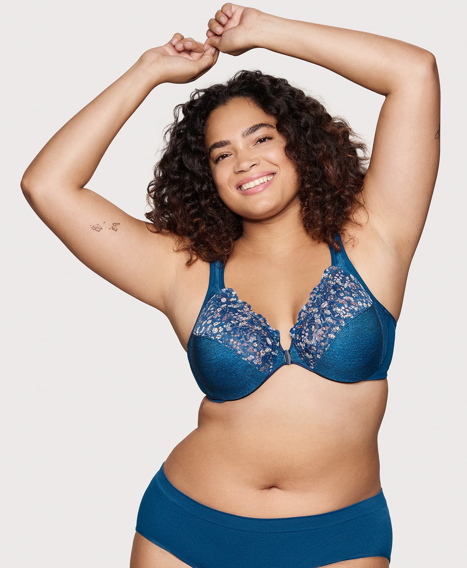  Front-Closure WonderWire Bra Dark Denim、mySite、justintrudeaud