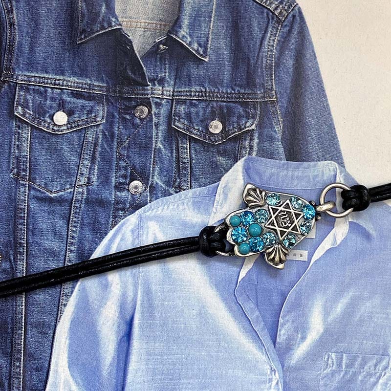 Blue Multi-Bright Hamsa Bracelet by Michal Golan、mySite、topwebapps