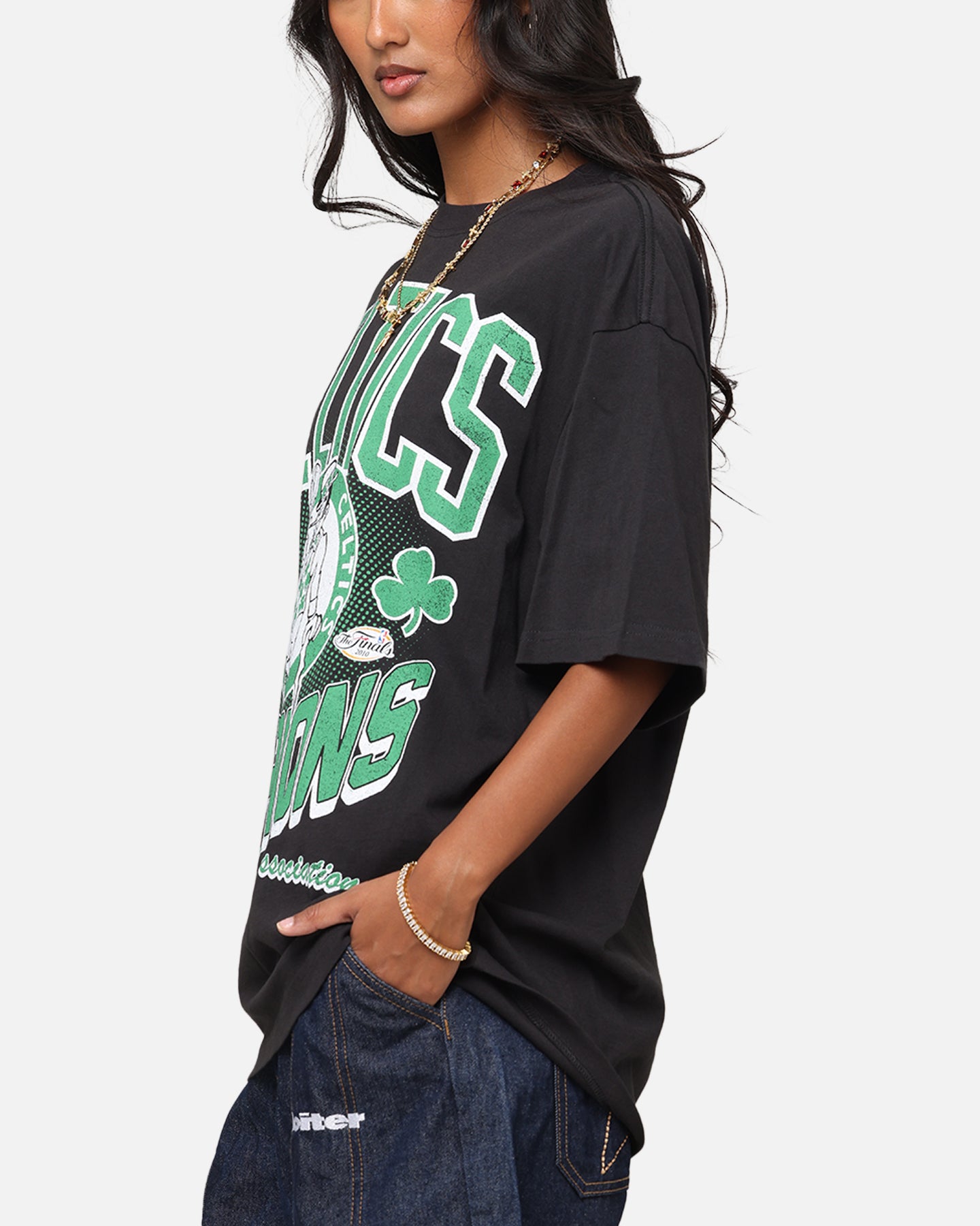 Mitchell & Ness Boston Celtics Champions 'Luck of the Irish' T-Shirt Faded Black、mySite、zt4zffjzw