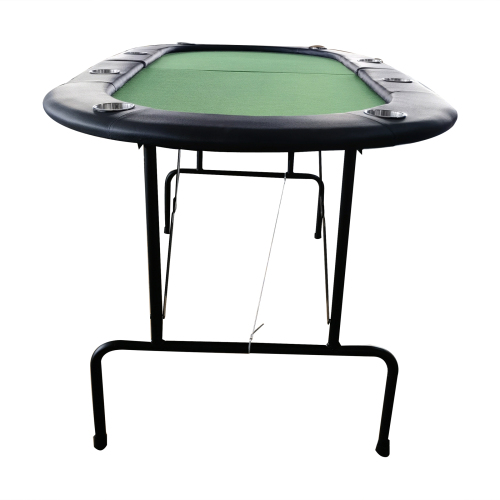 INO Design 73" Foldable Poker Table with Cup Holders #16364 Green、、casual