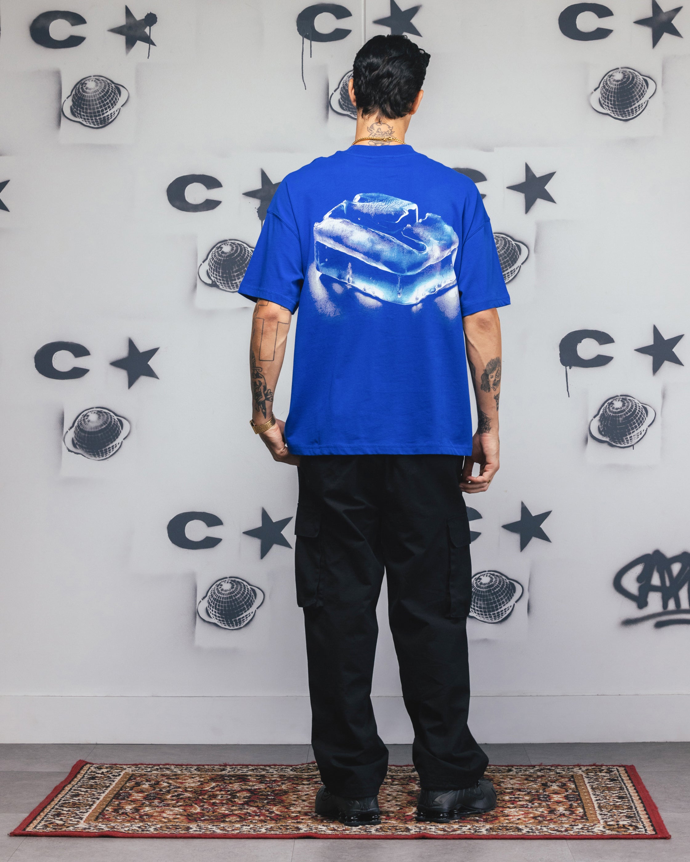 Carre Frosted T-Shirt Royal、mySite、zt4zffjzw