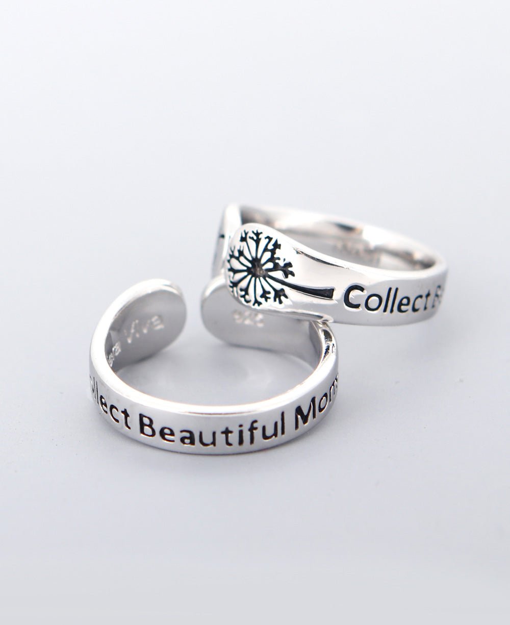 Collect Beautiful Moments Dandelion Sterling Silver Adjustable Ring、mySite、topwebapps