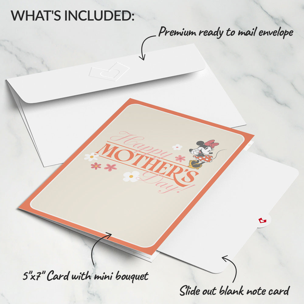 Disney’s Minnie Mouse Mother’s Day Card with Mini Bouquet、mySite、solidvoid