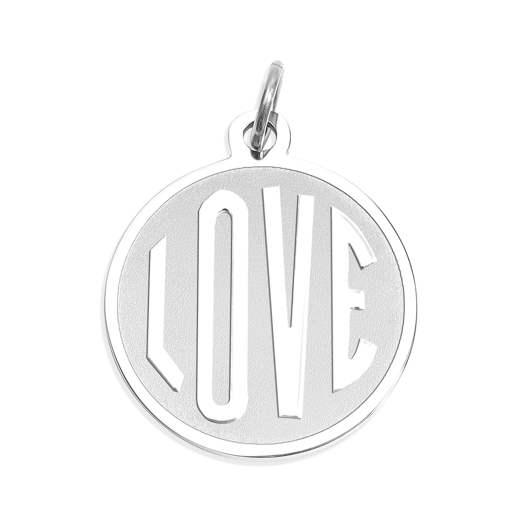 18K Gold PVD Stainless Steel Round Love Charm / PDL0254、mySite、dreamappss