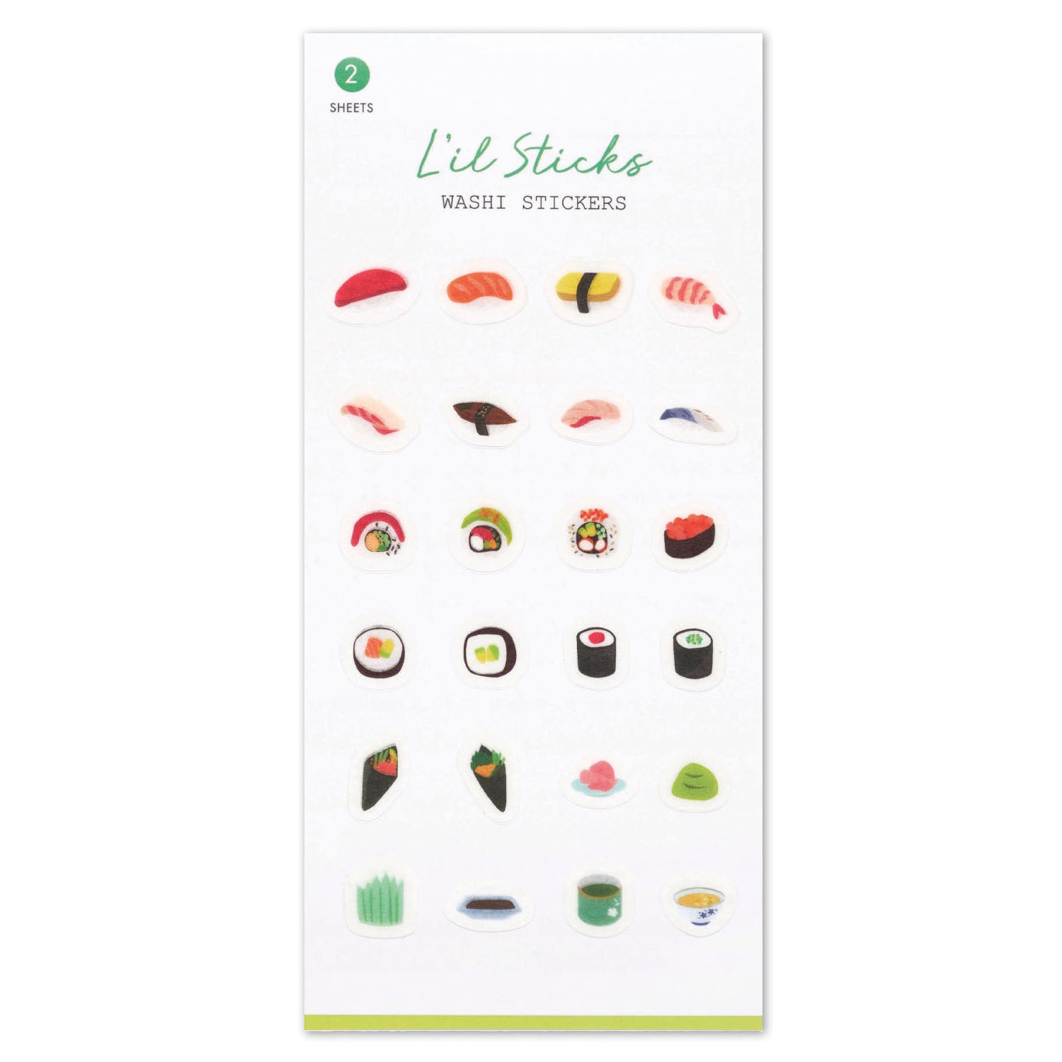 Sushi L'il Sticks Washi Stickers、mySite、ghnorth