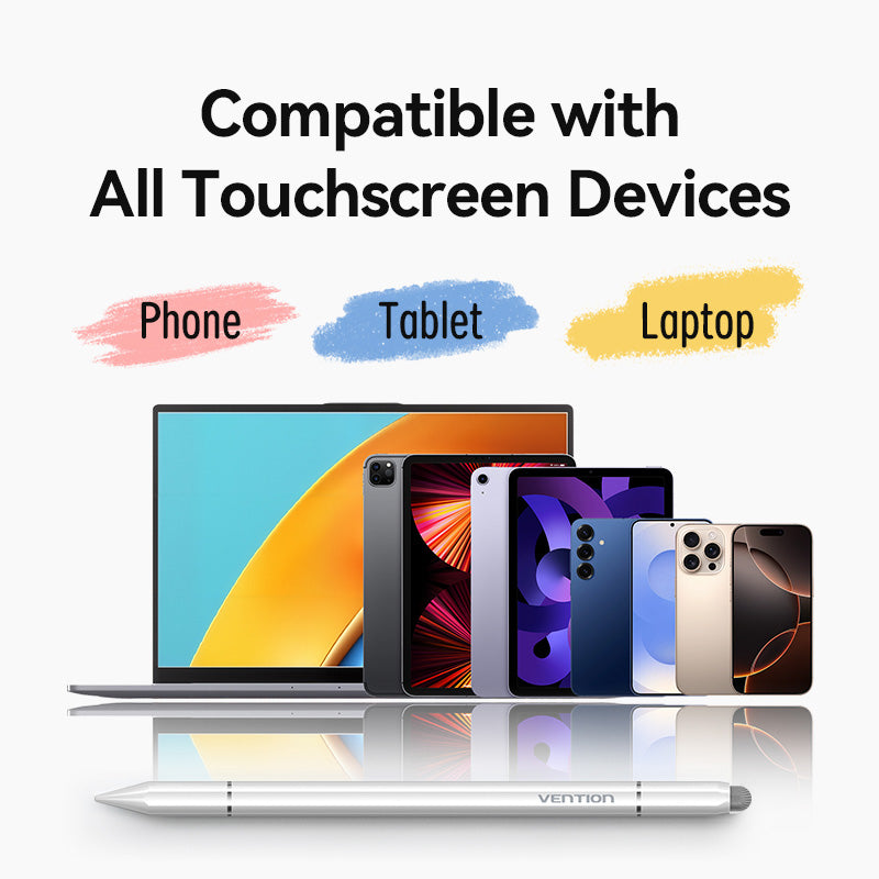 Vention 3-in-1 Magnetic Stylus Pen White Aluminum Alloy Type、mySite、fannypackpong