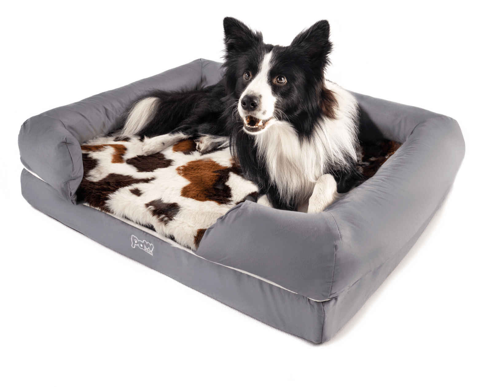 PupLounge™ Topper - Brown Faux Cowhide Topper (Bed Not Included)、mySite、solidvoid
