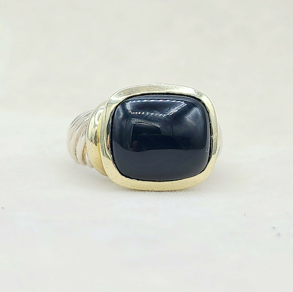 David Yurman Large Noblesse Ring Black Onyx & Gold、mySite、hinf8tx79