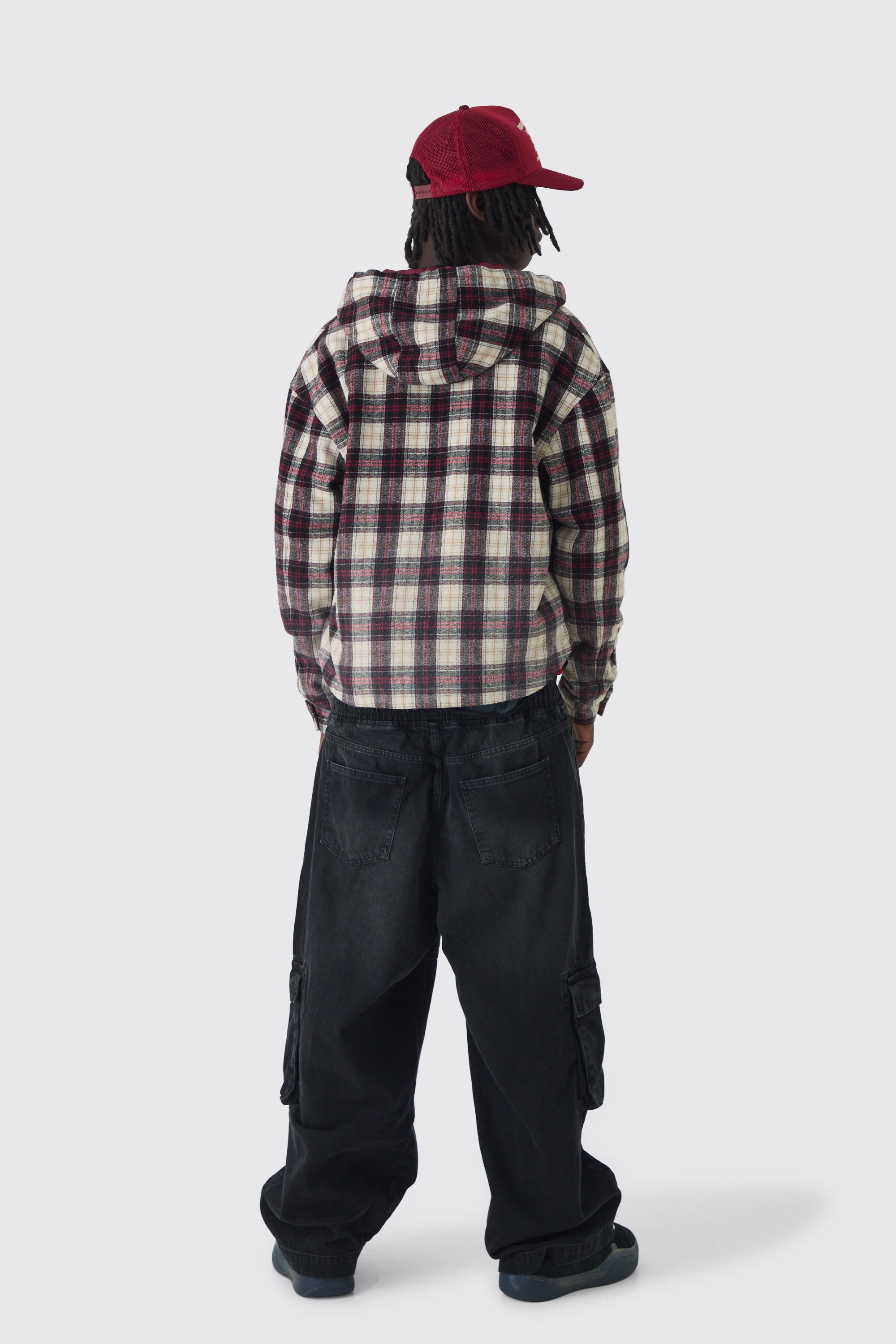  Boohooman Parachute Cargo Trousers Black、mySite、justintrudeaud