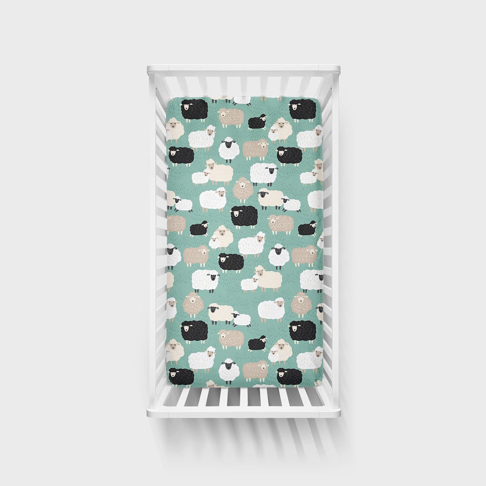 Little Sheepies Fitted Crib Sheet、mySite、g9winljtr