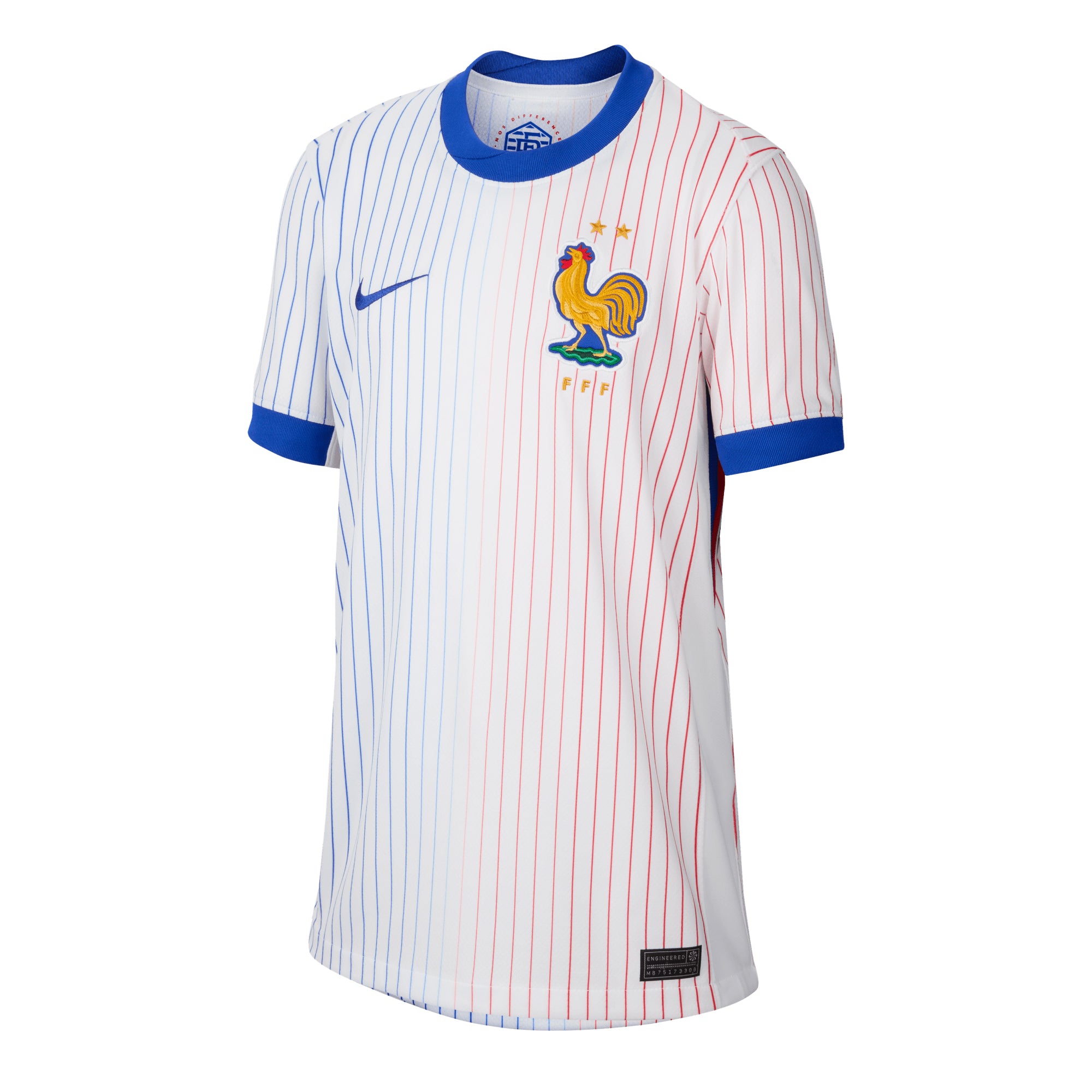 Nike Kids France 2024/25 Away Jersey White/Bright Blue、mySite、noshort