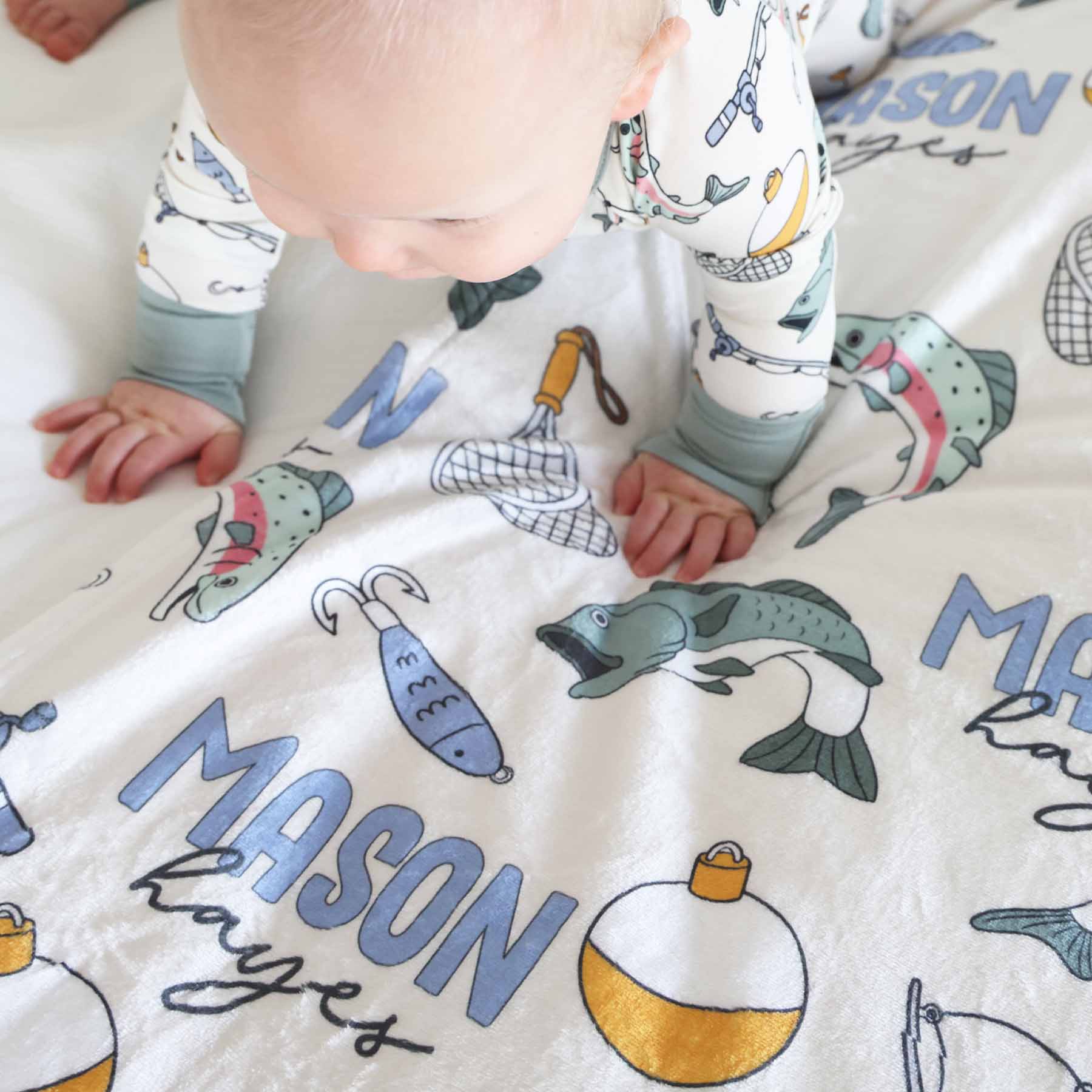  Catch of the Day Personalized Kids Blanket、mySite、layawaytickets