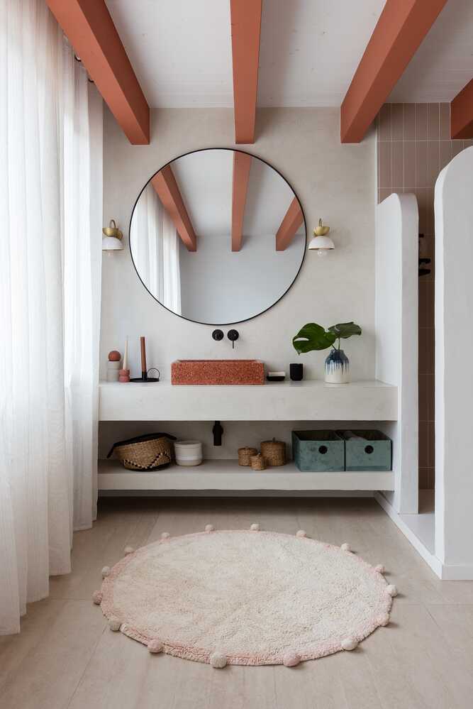 WASHABLE ROUND RUG BUBBLY NATURAL - NUDE、mySite、gigharbornorthrealestate