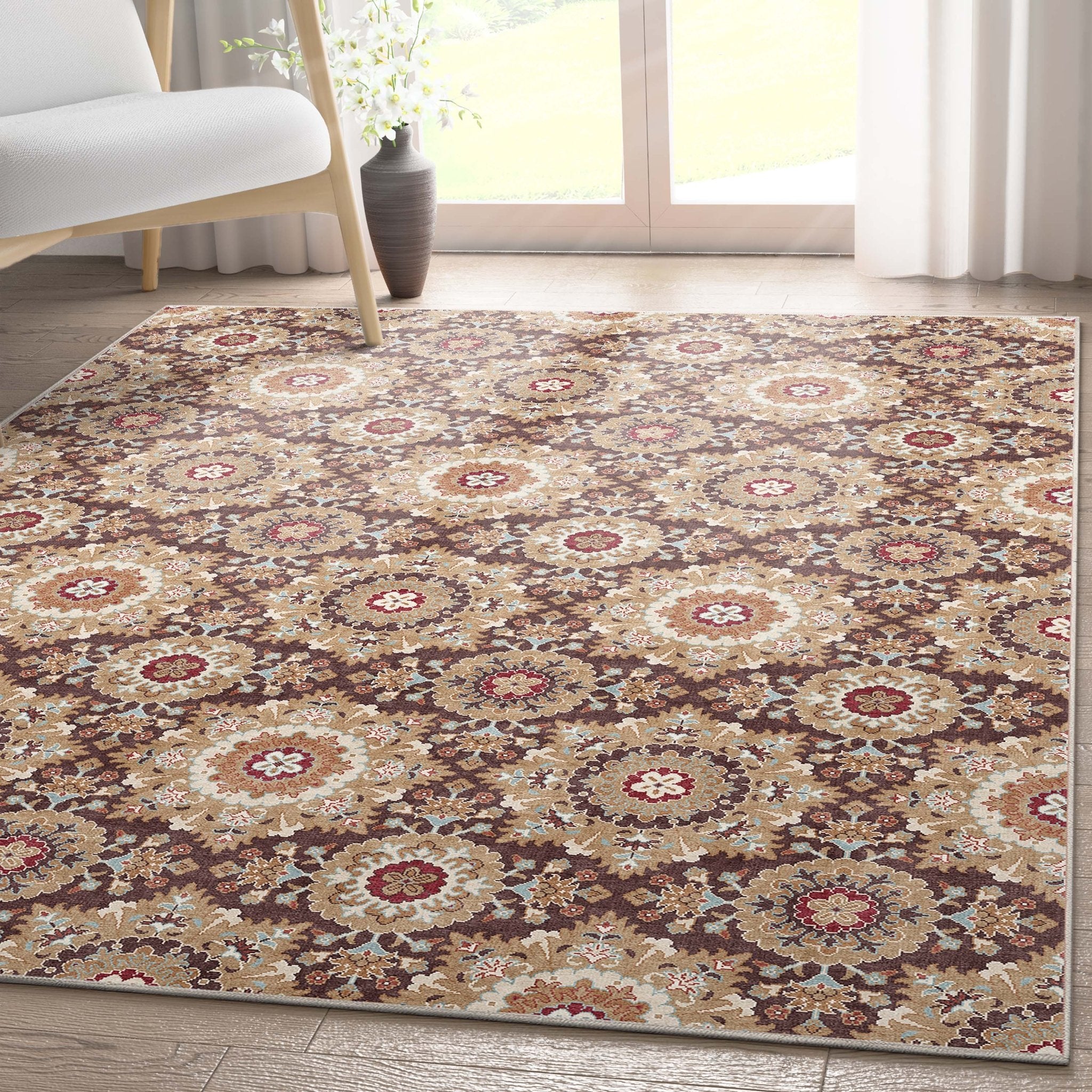 Victoria Transitional Mosaic Pattern Flat-Weave Rug、mySite、gigharbornorthrealestate