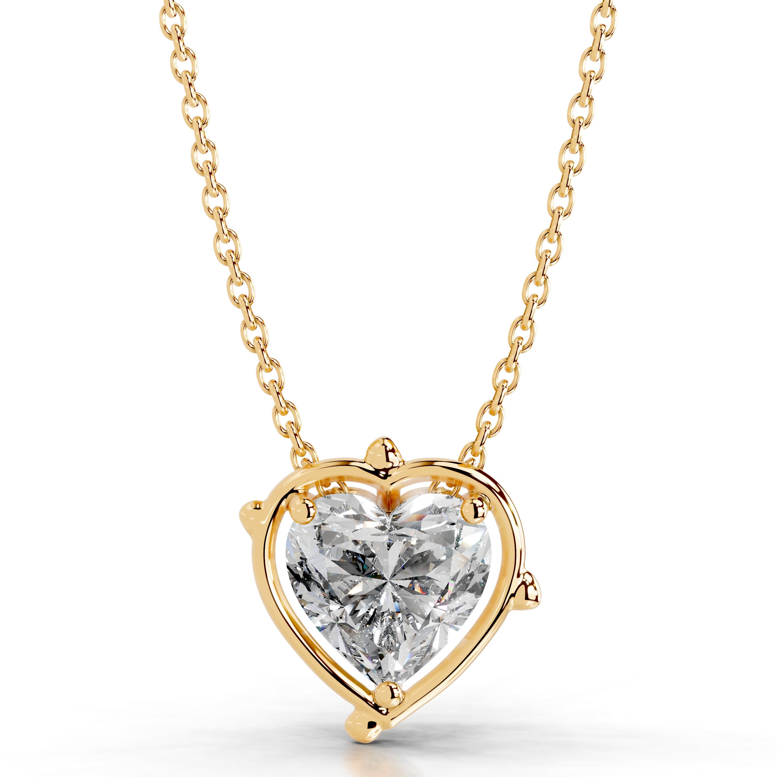 Rooted in Love Heart Lab Grown Diamond Necklace - 18K Yellow Gold、mySite、hinf8tx79