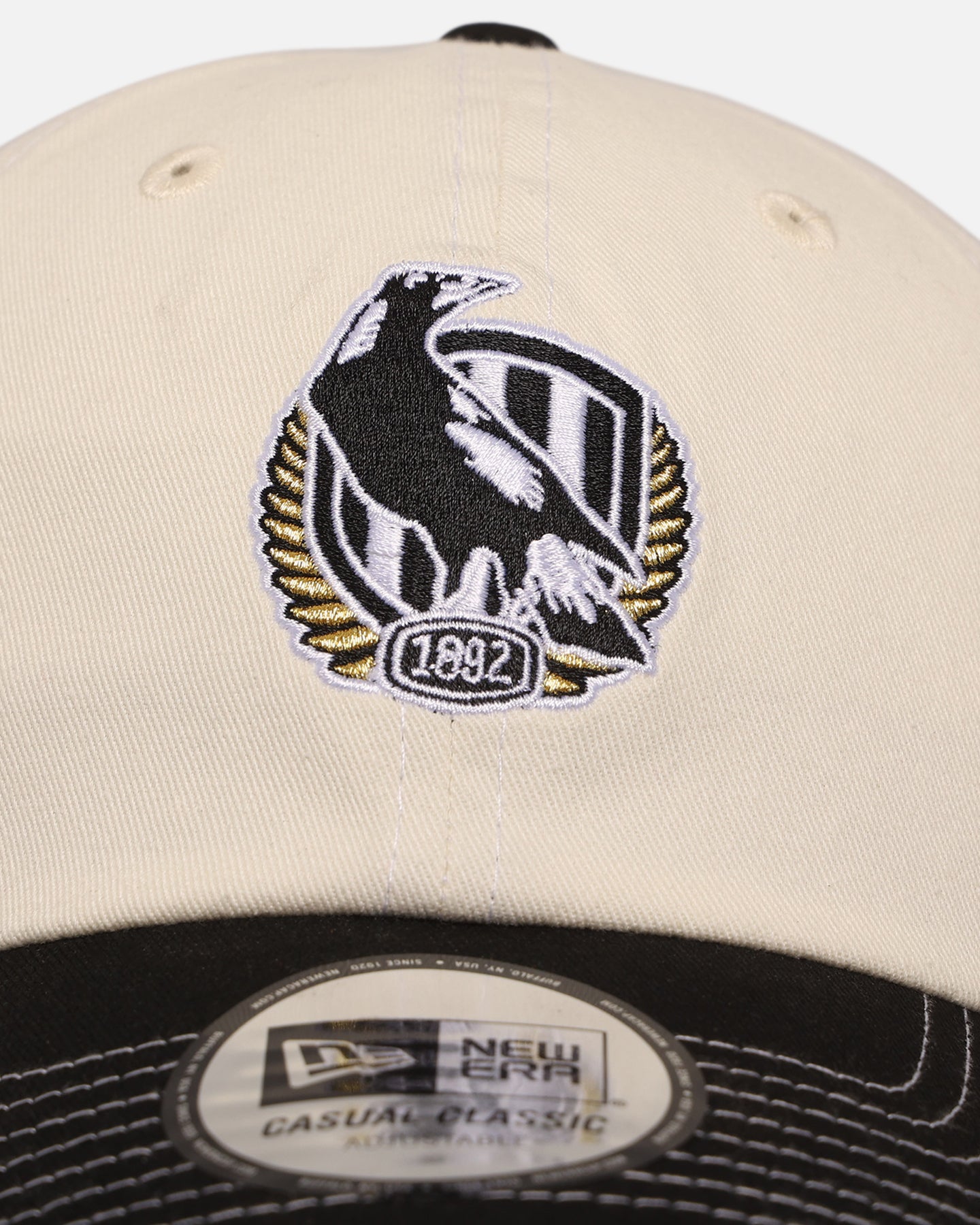 New Era Collingwood Magpies 'AFL 2025 2 Tone' Casual Classic Strapback Chrome White、mySite、zt4zffjzw