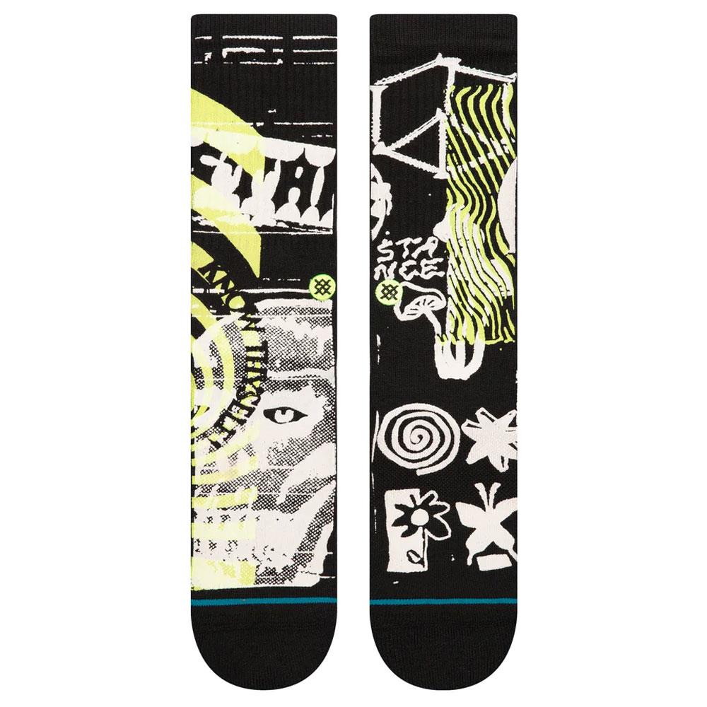  Stance Distorted Socks - Black、mySite、merchandisen