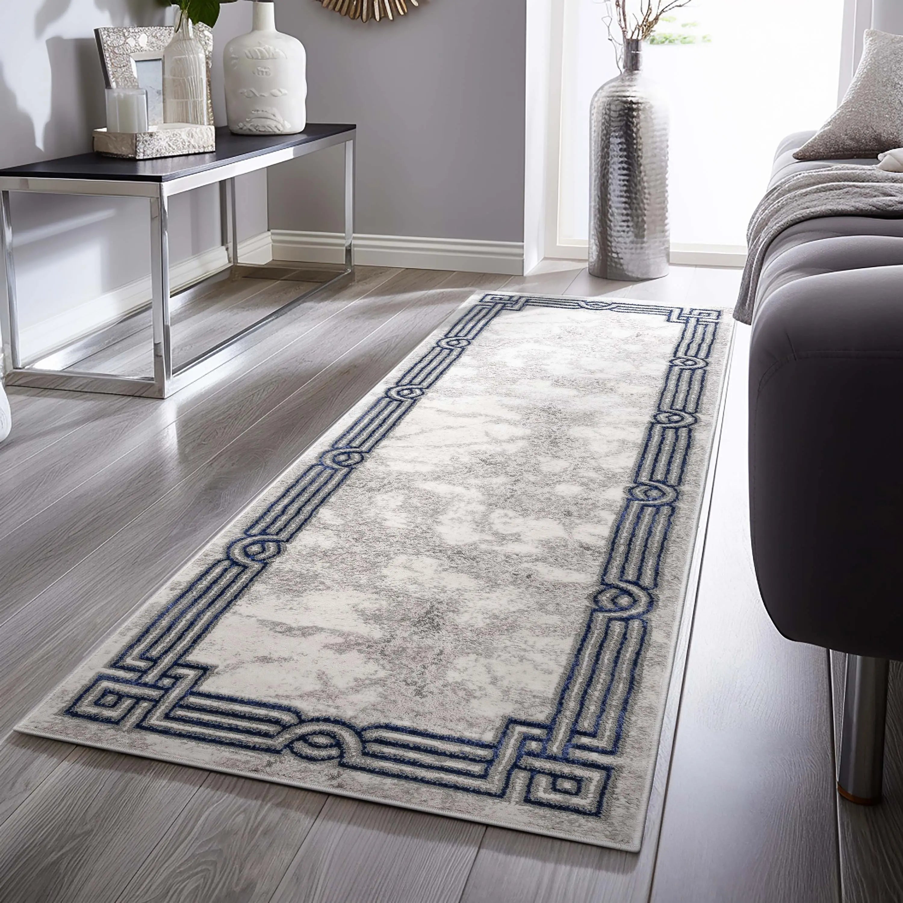 Huntington Retro Marble Border Glam Rug、mySite、gigharbornorthrealestate