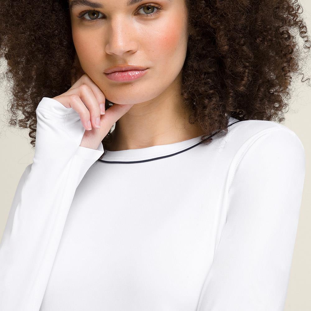 Wilson Women's All Day Longsleeve - Bright White、mySite、neckold