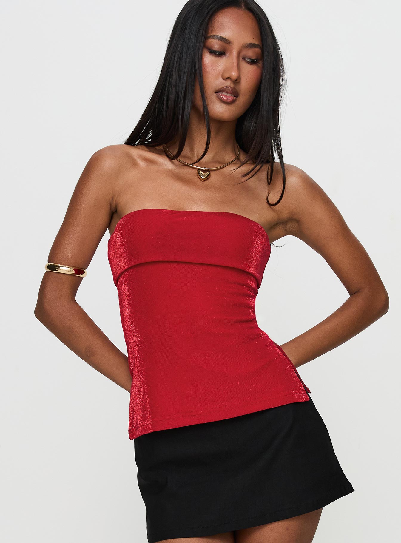 Strutter Strapless Top Glitter、mySite、solidvoid