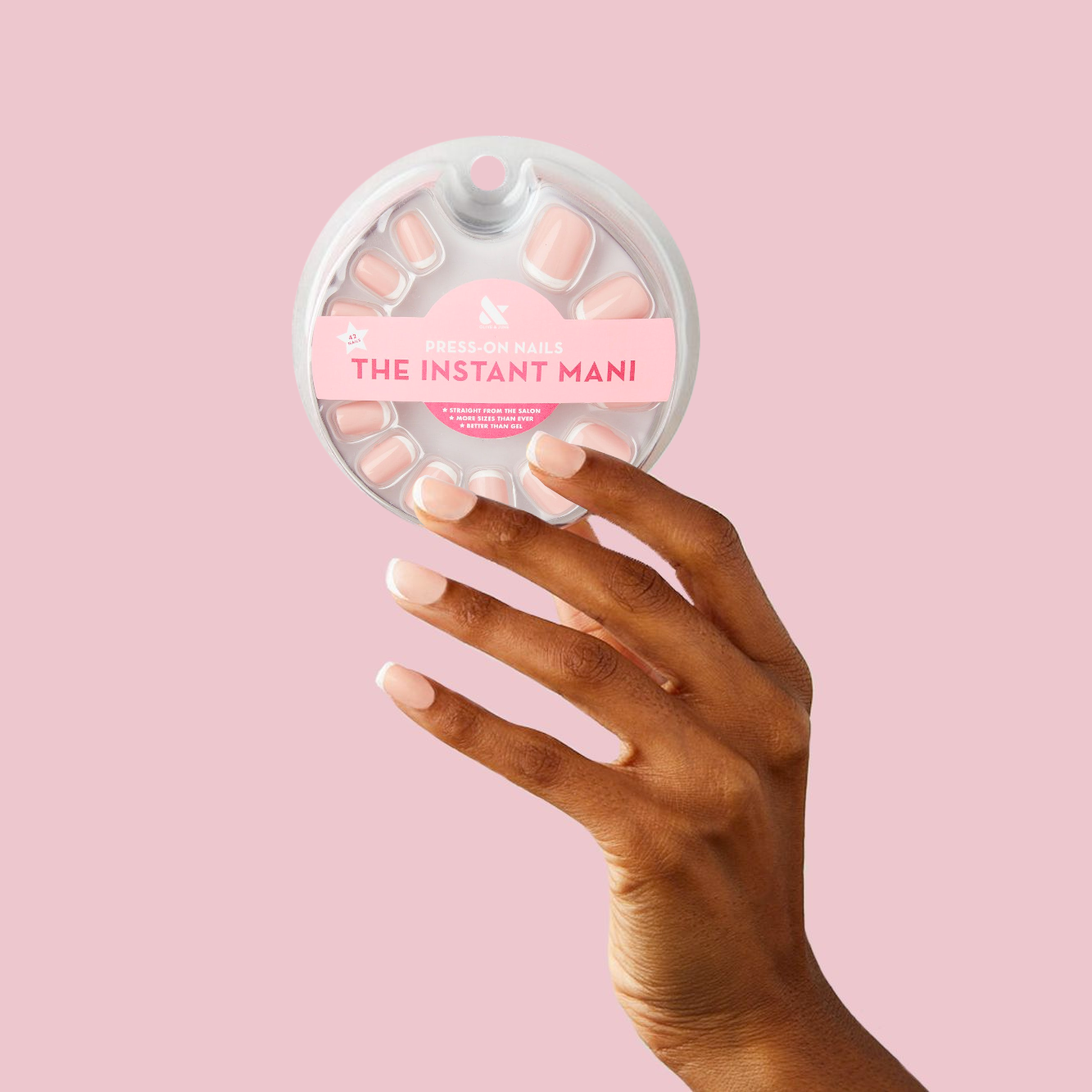 Classic French - Press-On | Extra Short | Squoval、mySite、solidvoid