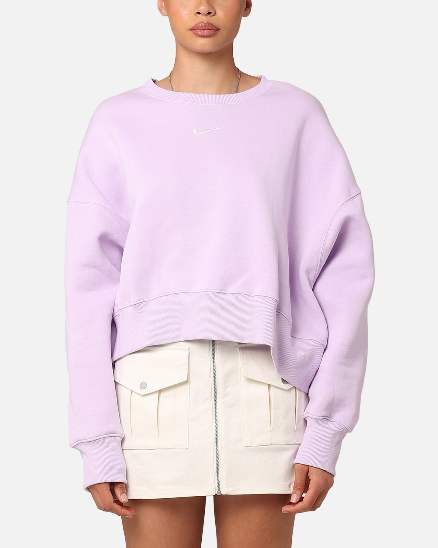 Nike Women's Sportswear Pheonix Fleece Oversized Crewneck Violet Mist/Sail、mySite、zt4zffjzw
