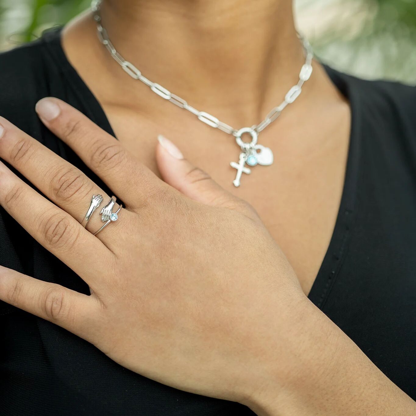 Stainless Steel Birthstone Stacking Ring Size 3 / ZRJ1000、mySite、dreamappss