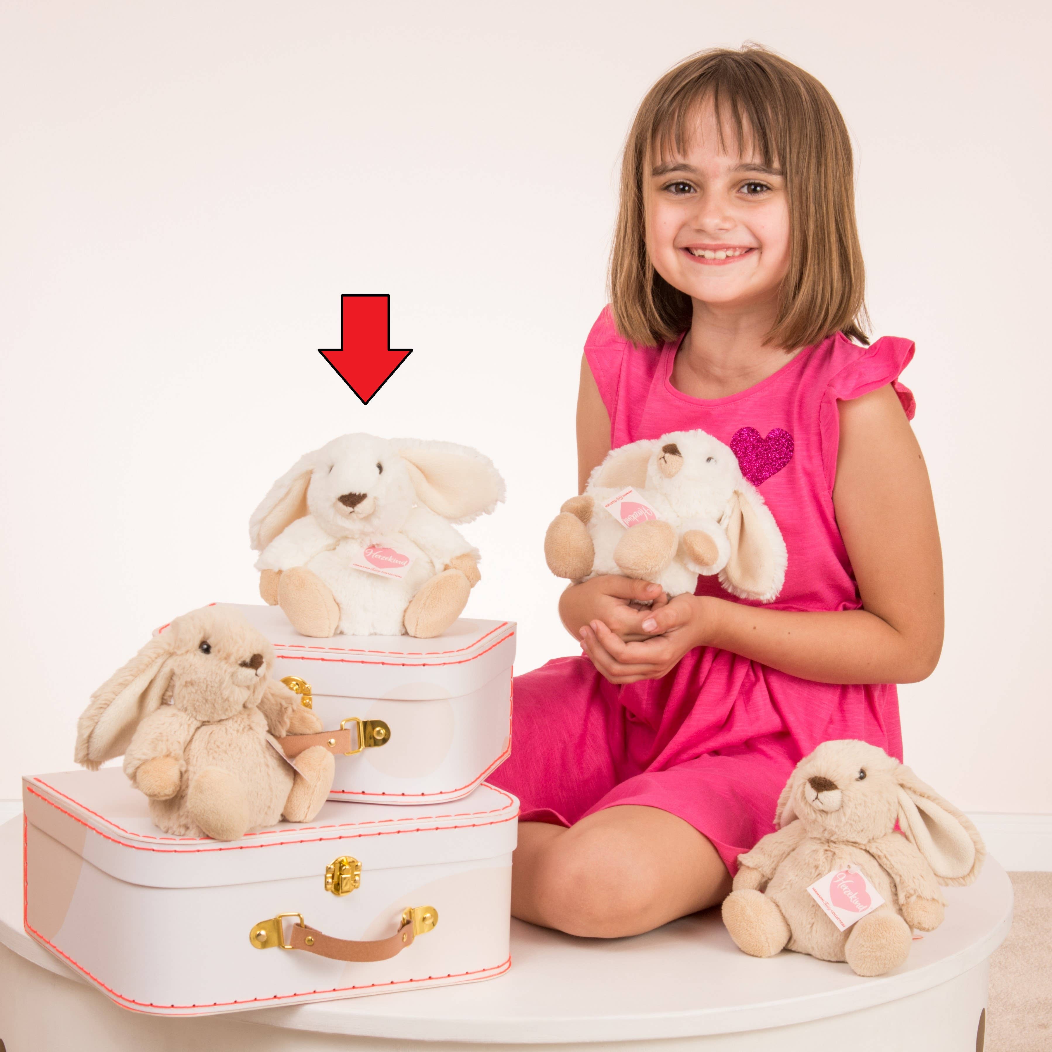 Adorable Bunnies, Poppi and Polly 15 cm by Teddy Hermann Super Soft Eco Friendly、mySite、g9winljtr