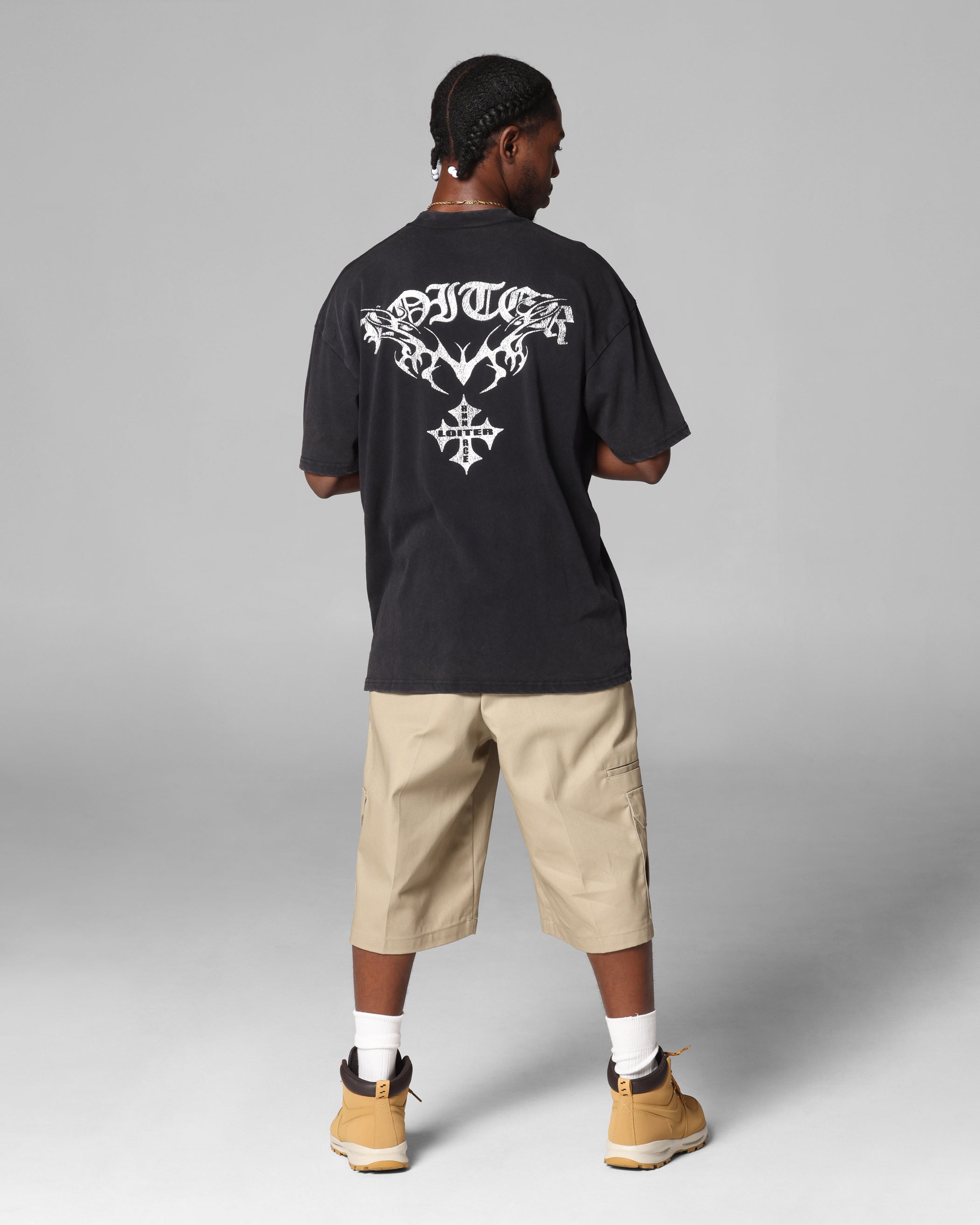 Loiter Shogun Vintage T-Shirt Black Acidwash、mySite、zt4zffjzw