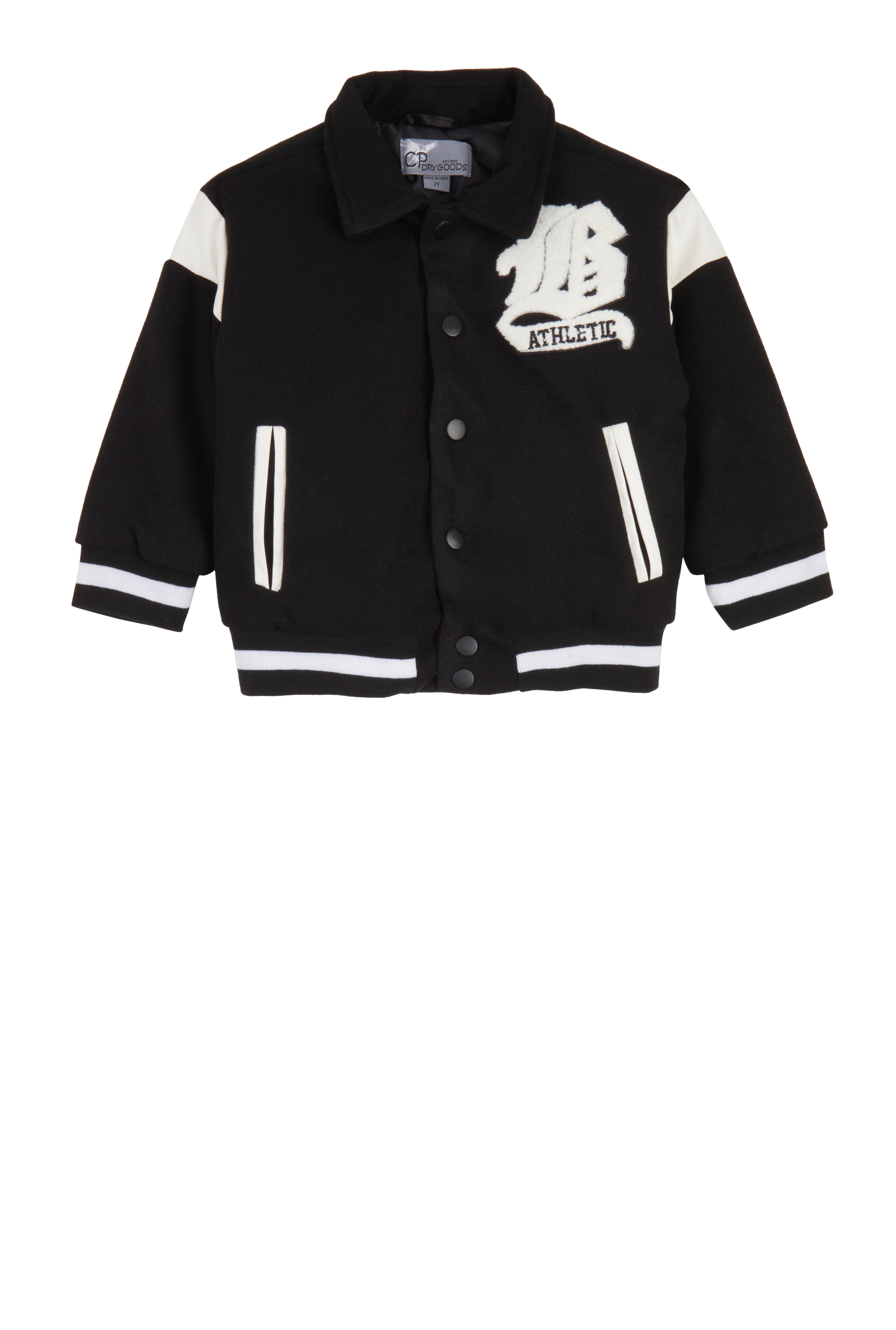 Toddler Boys B Initial Chenille Patch Varsity Jacket、mySite、camillekostekn