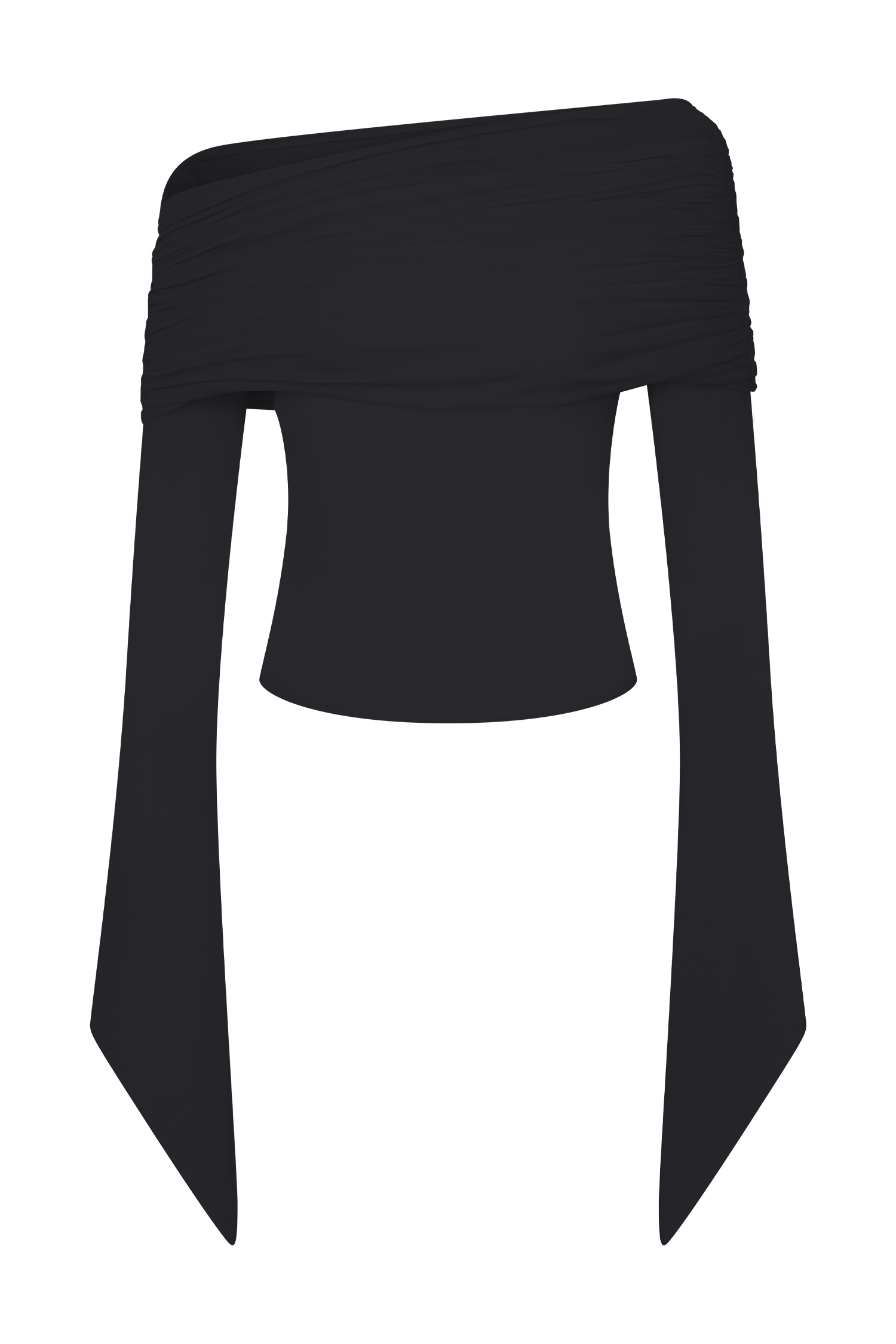 Dahlia One Shoulder Top - Black、mySite、solidvoid