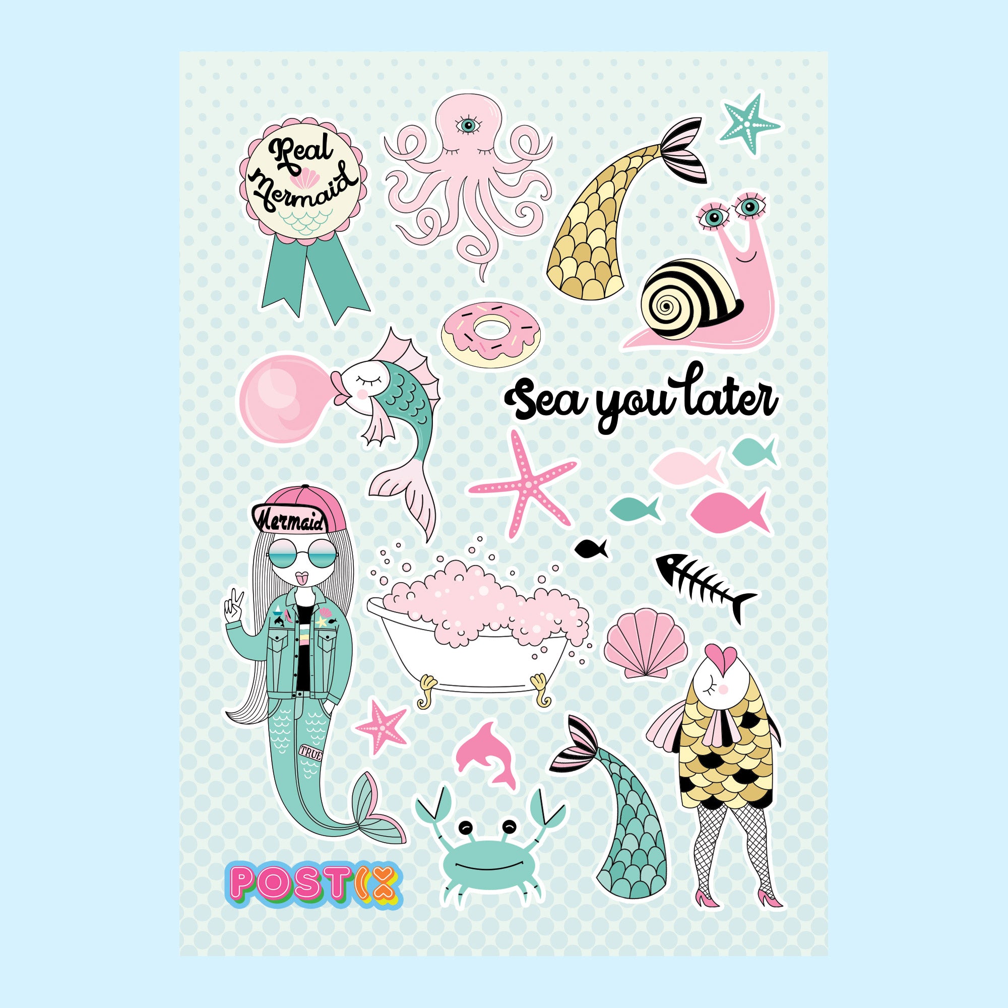  Fantasea A6 Sticker Sheet、mySite、ghnorth