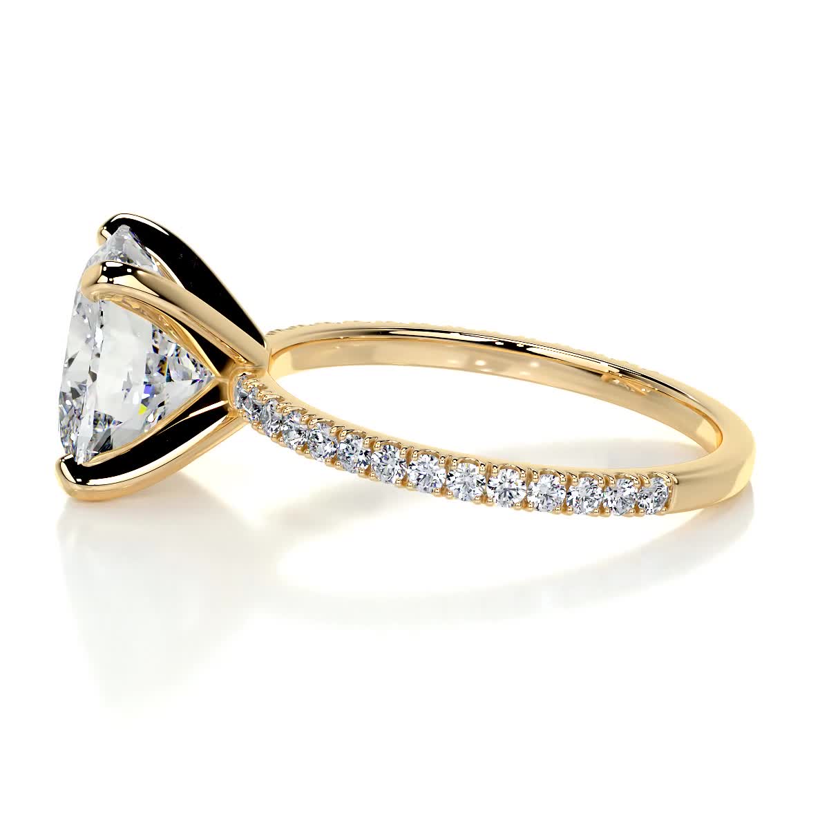 Stephanie Moissanite & Diamond Ring -18K Yellow Gold、mySite、hinf8tx79
