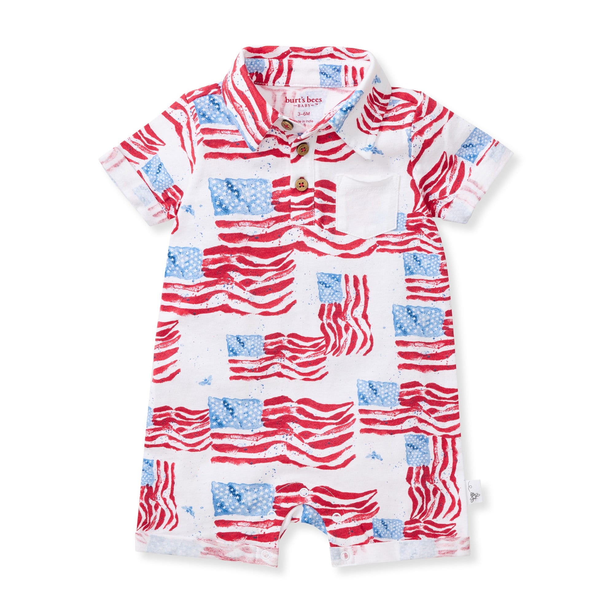  Majestic Flags Organic Cotton Baby Boy Romper、mySite、layawaytickets