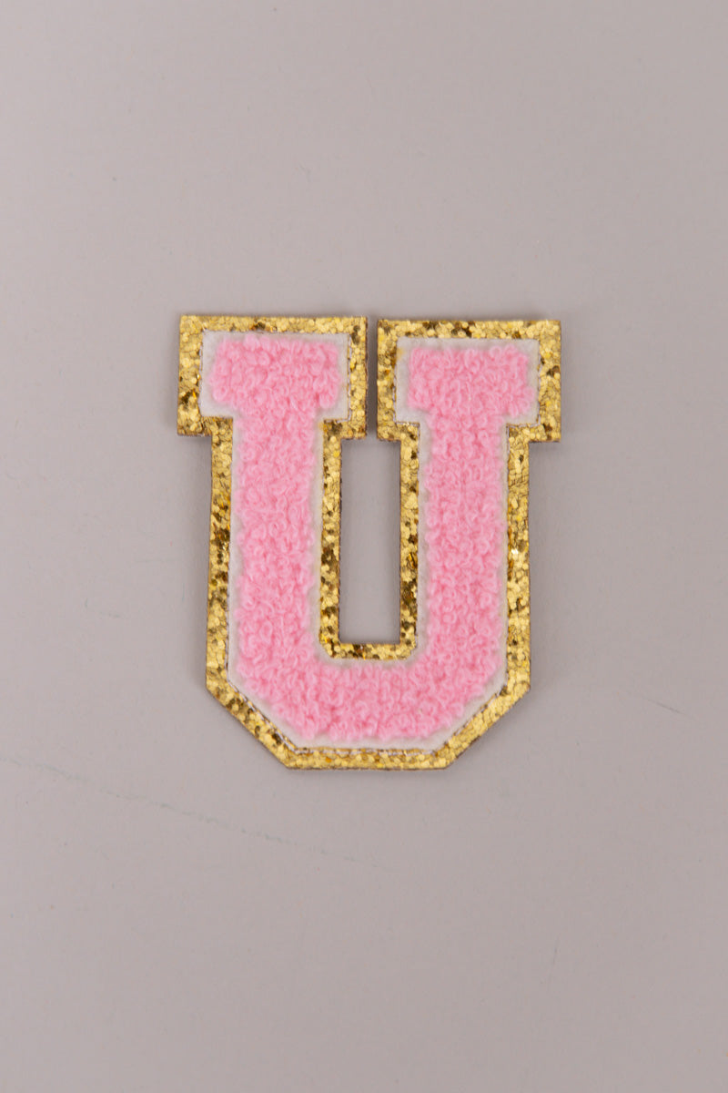 Chenille Adhesive Letter Patches- Light Pink 5.5cm、mySite、hinf8tx79