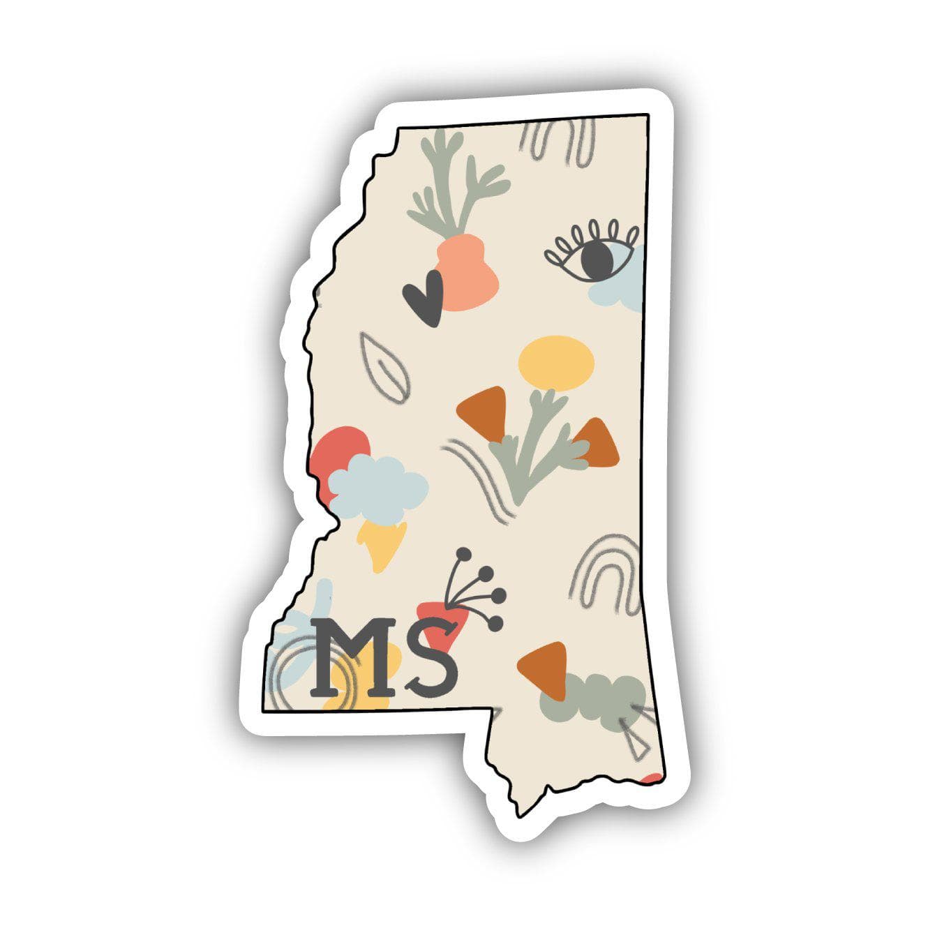  Mississippi Abstract Pattern Sticker、mySite、elrpsem3k