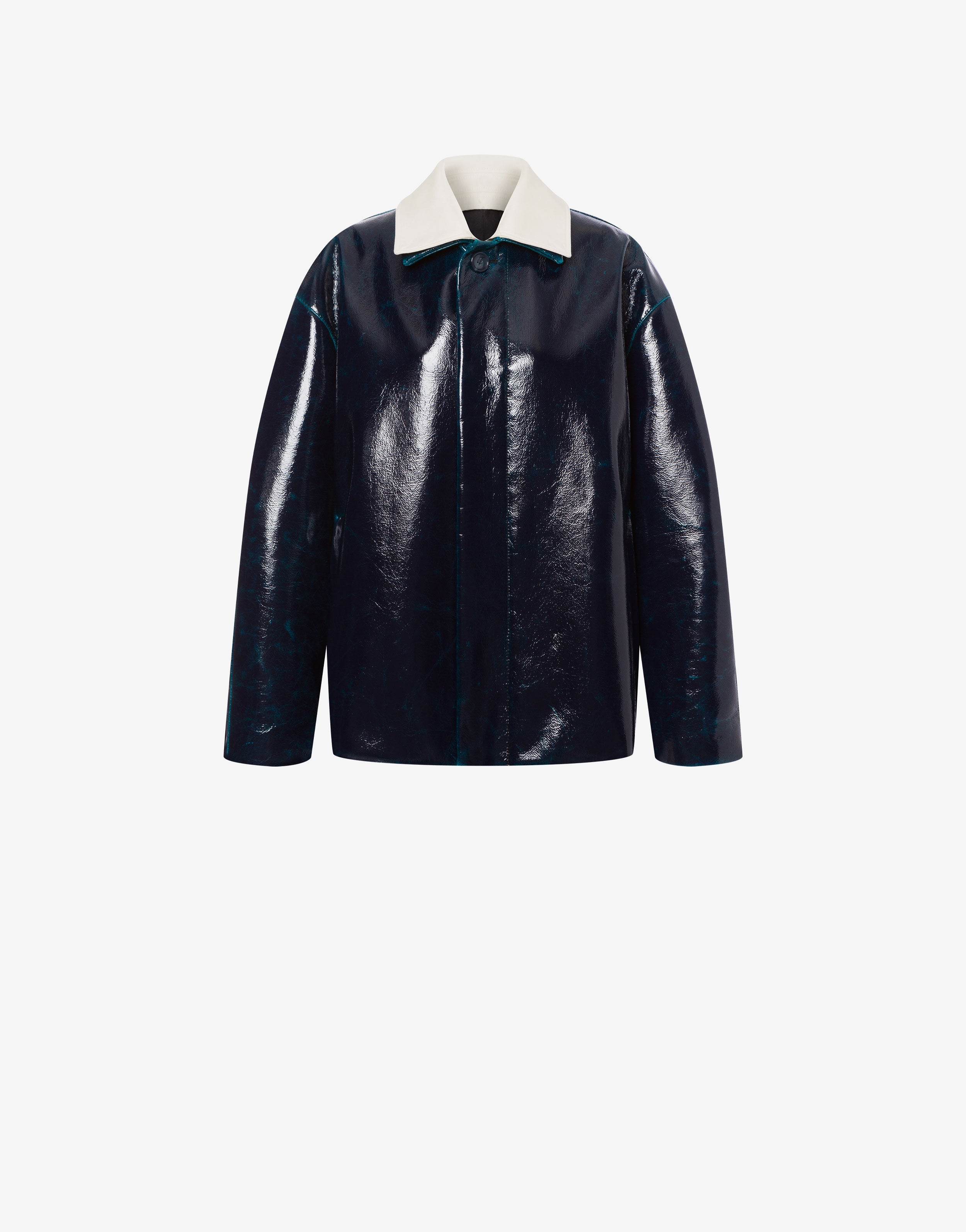 Peacoat in lana spalmata、mySite、aoinhome