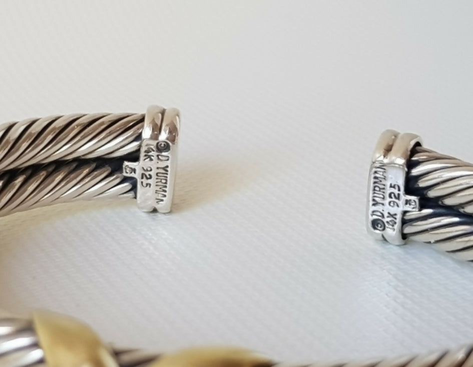 David Yurman Double Cable Bracelet 10mm Gold X Design、mySite、hinf8tx79